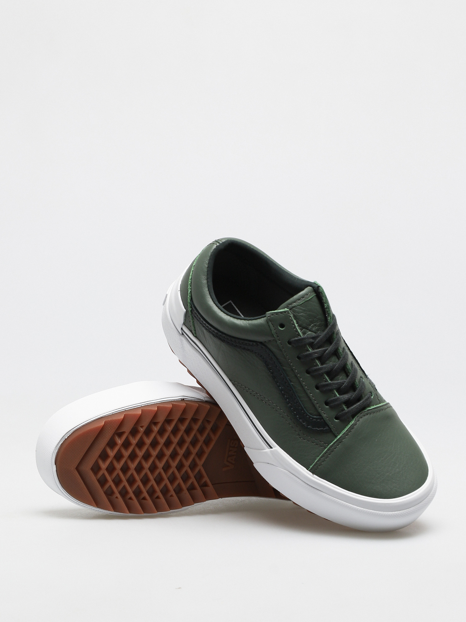 Vans Old Skool Stacked Shoes (tumbled lthr/thyme/trwht)