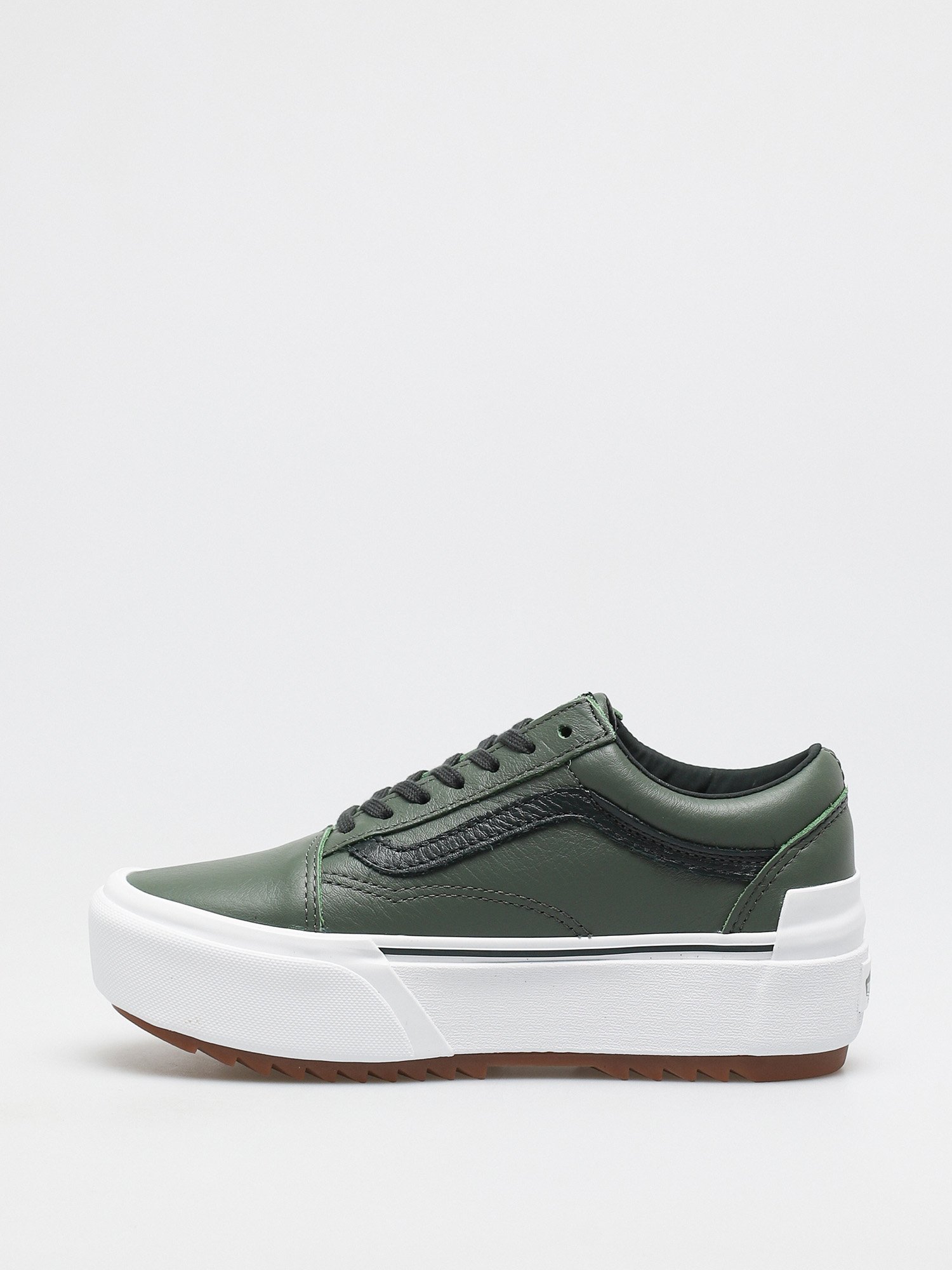 Vans Old Skool Stacked Shoes (tumbled lthr/thyme/trwht)