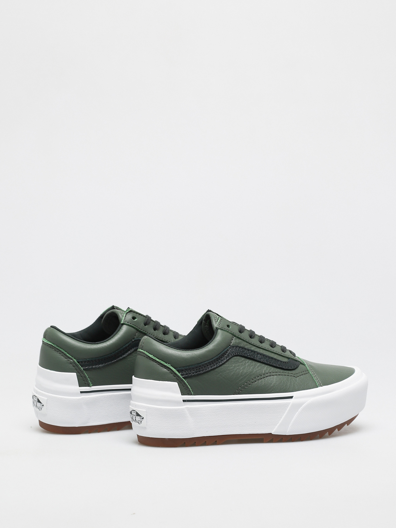 Vans Old Skool Stacked Shoes (tumbled lthr/thyme/trwht)