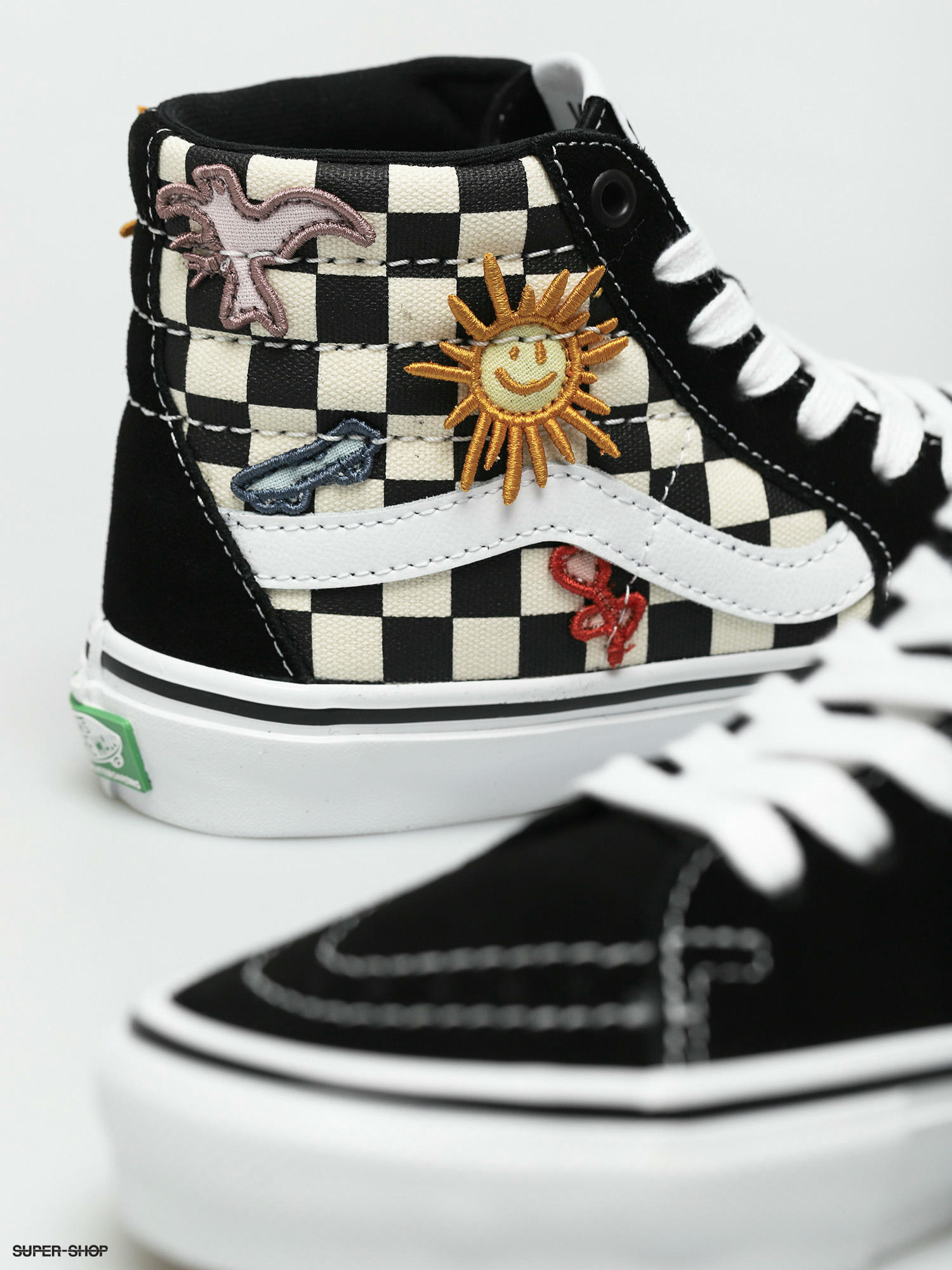 checker vans high tops