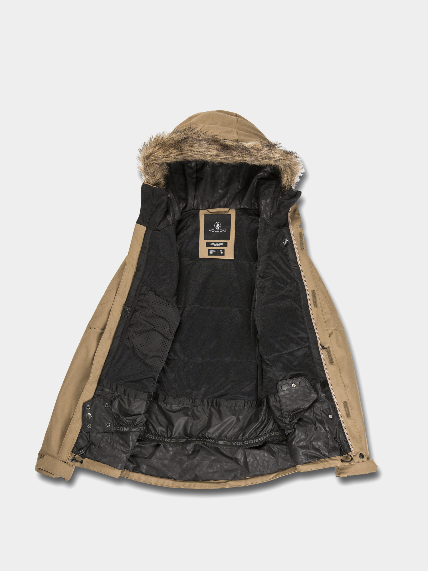 Womens Volcom Shadow Ins Snowboard jacket (coffee)