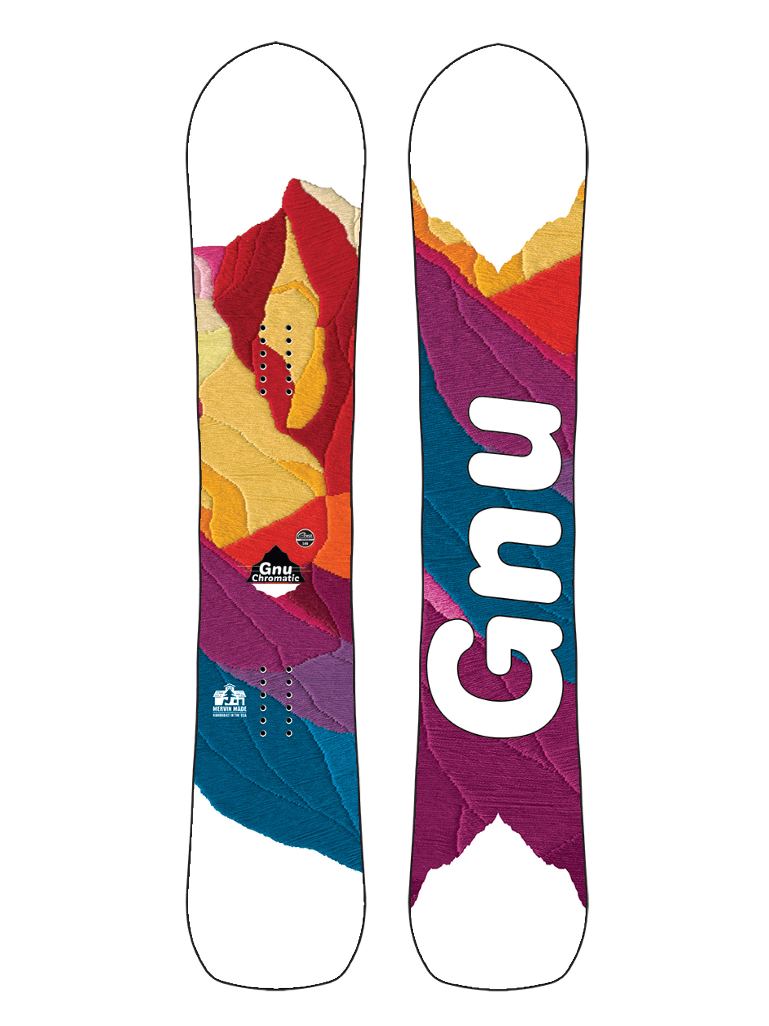 Womens Gnu Chromatic Snowboard (white/multi)