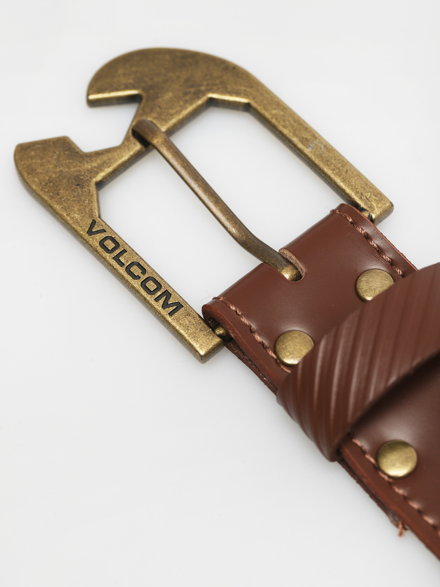 Volcom Skully Leather Belt (brown)