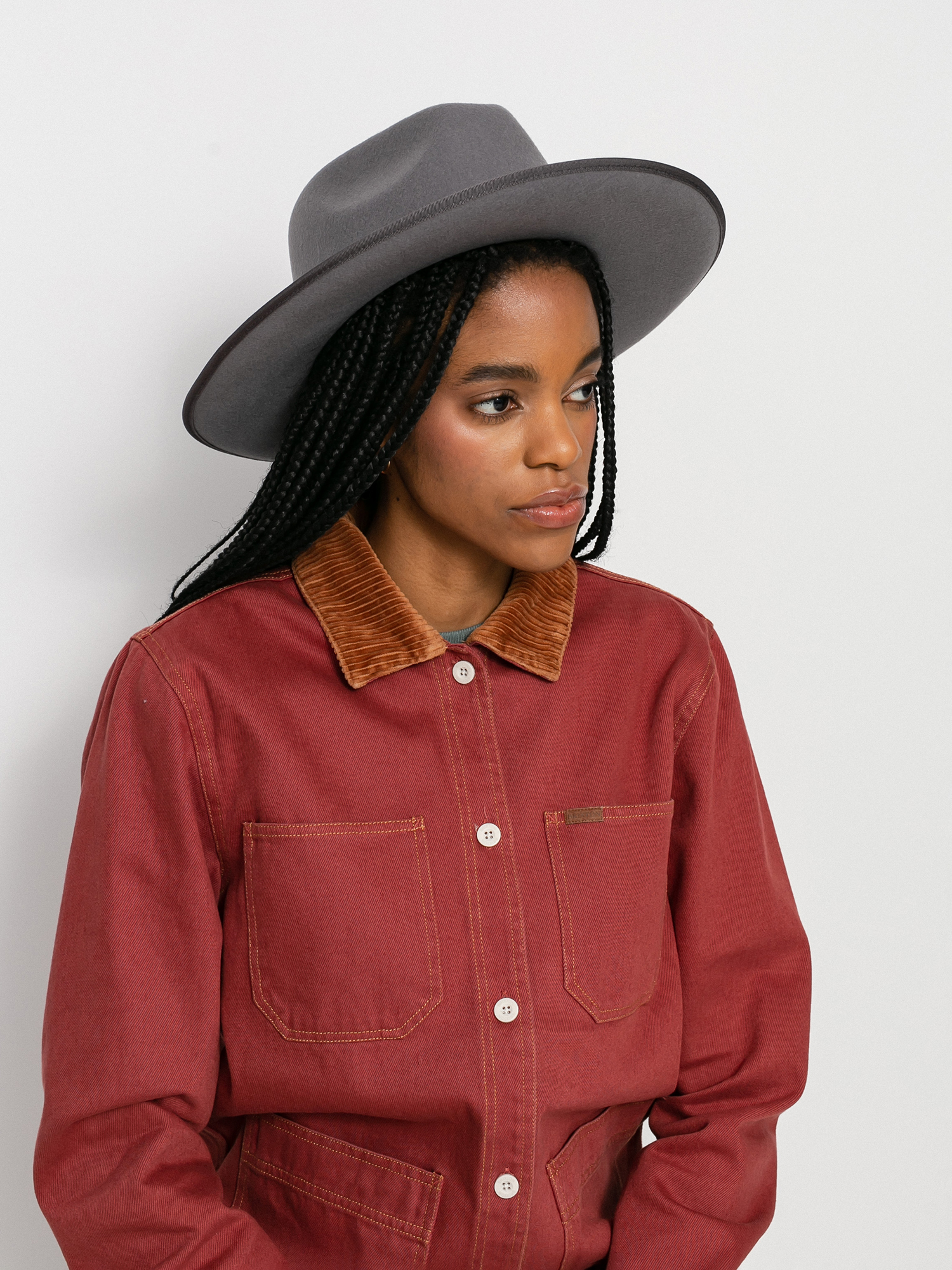 Brixton Reno Fedora Hat (lt grey)