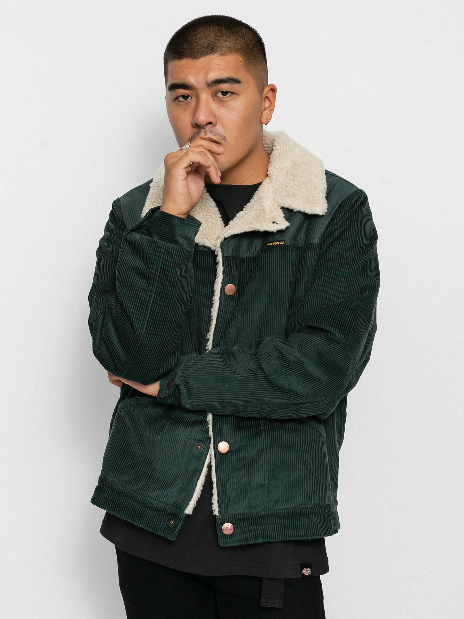 Billabong X Wrangler Range Cord Sherpa Jacket - green (bottle green)