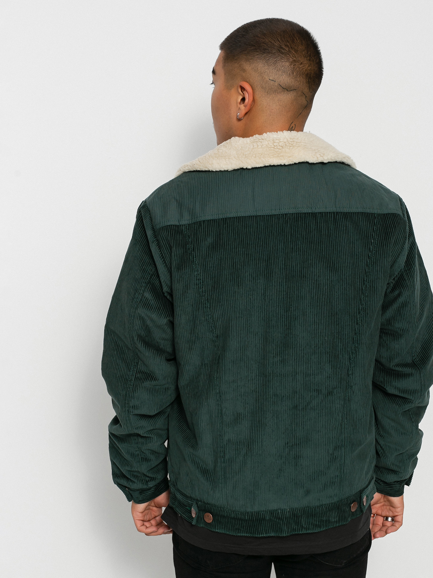 Billabong X Wrangler Range Cord Sherpa Jacket (bottle green)