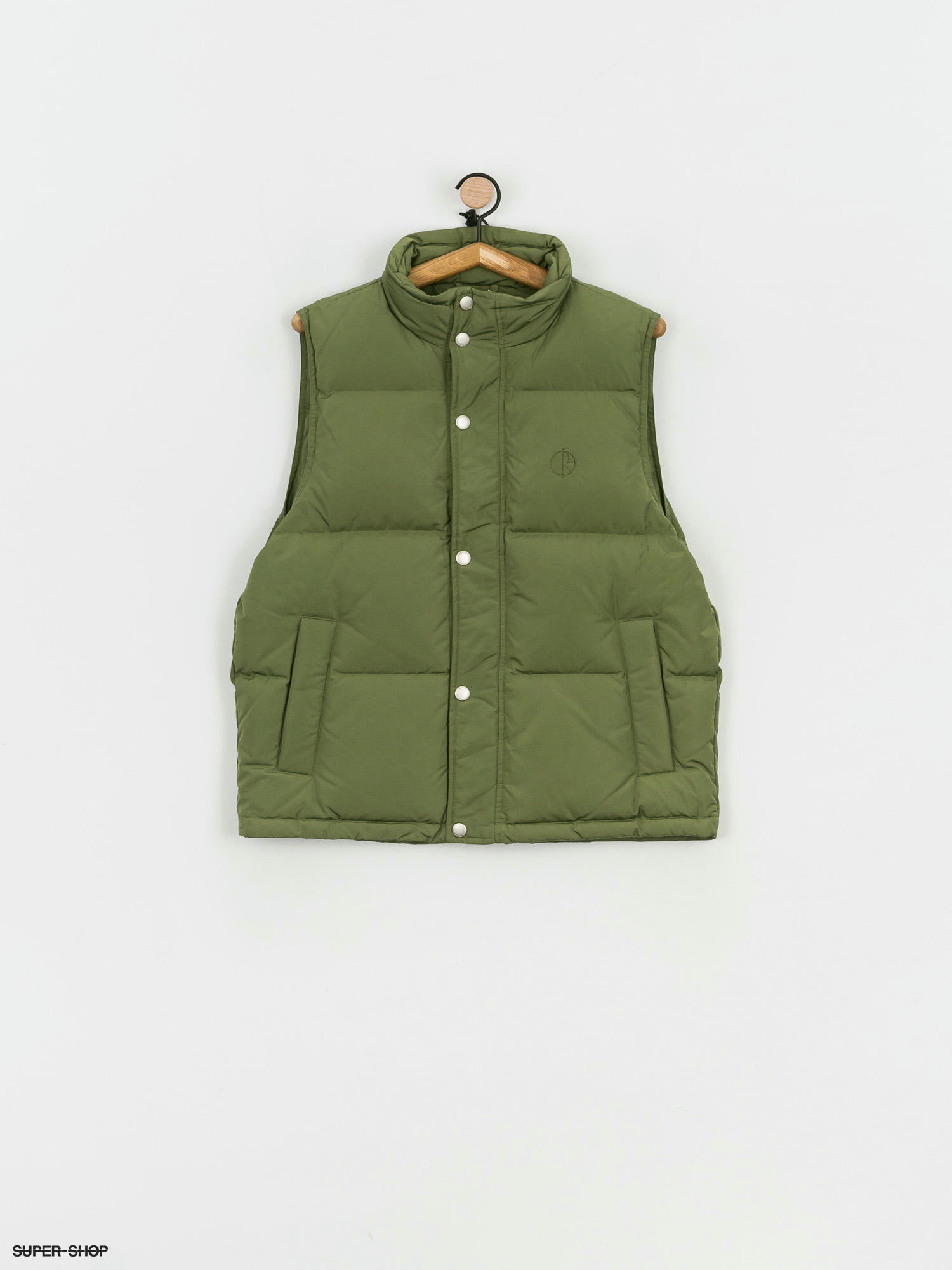 olive puffer vest