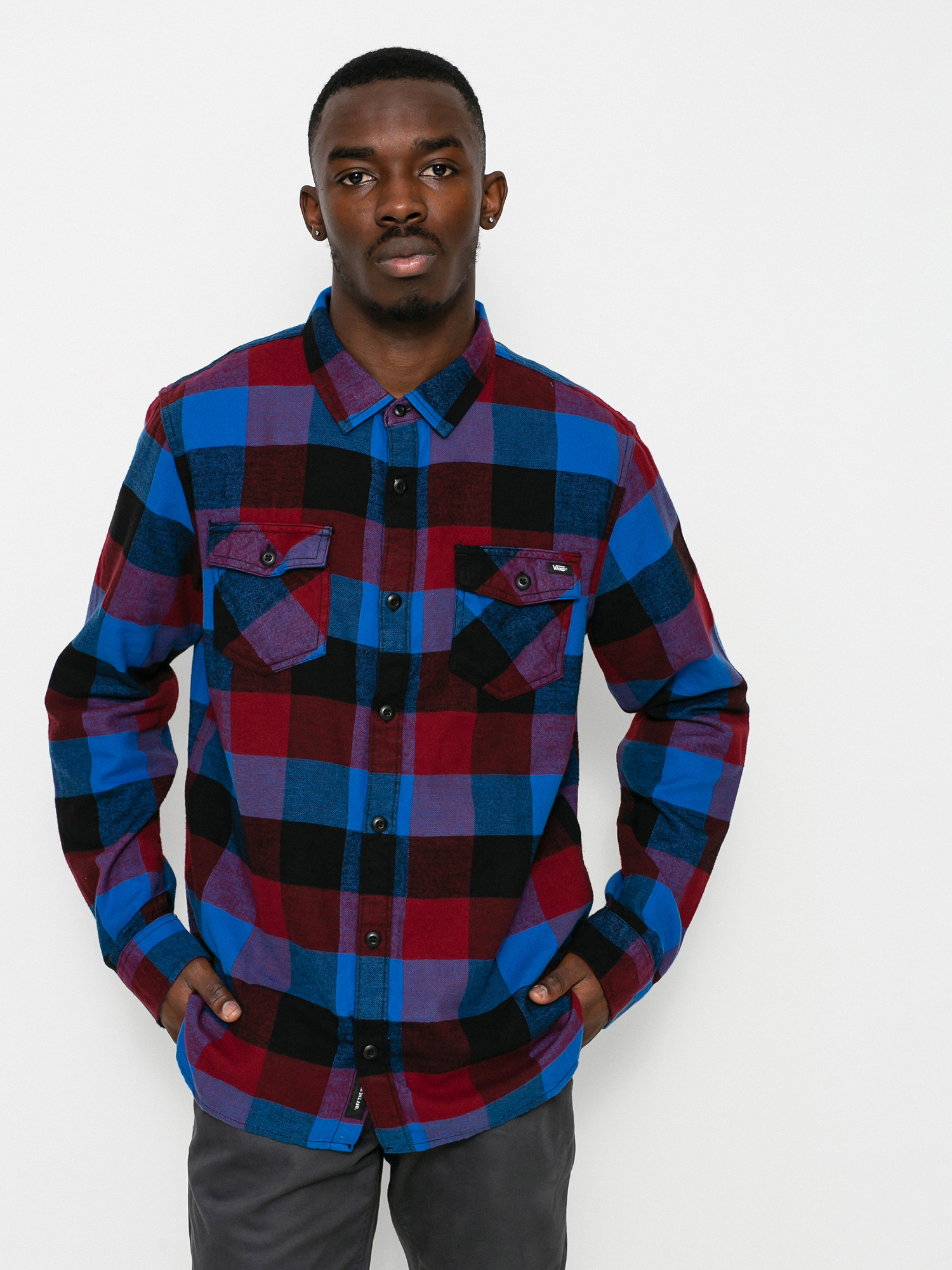 Vans Box Flannel Shirt (pomegranate/nautical blue)