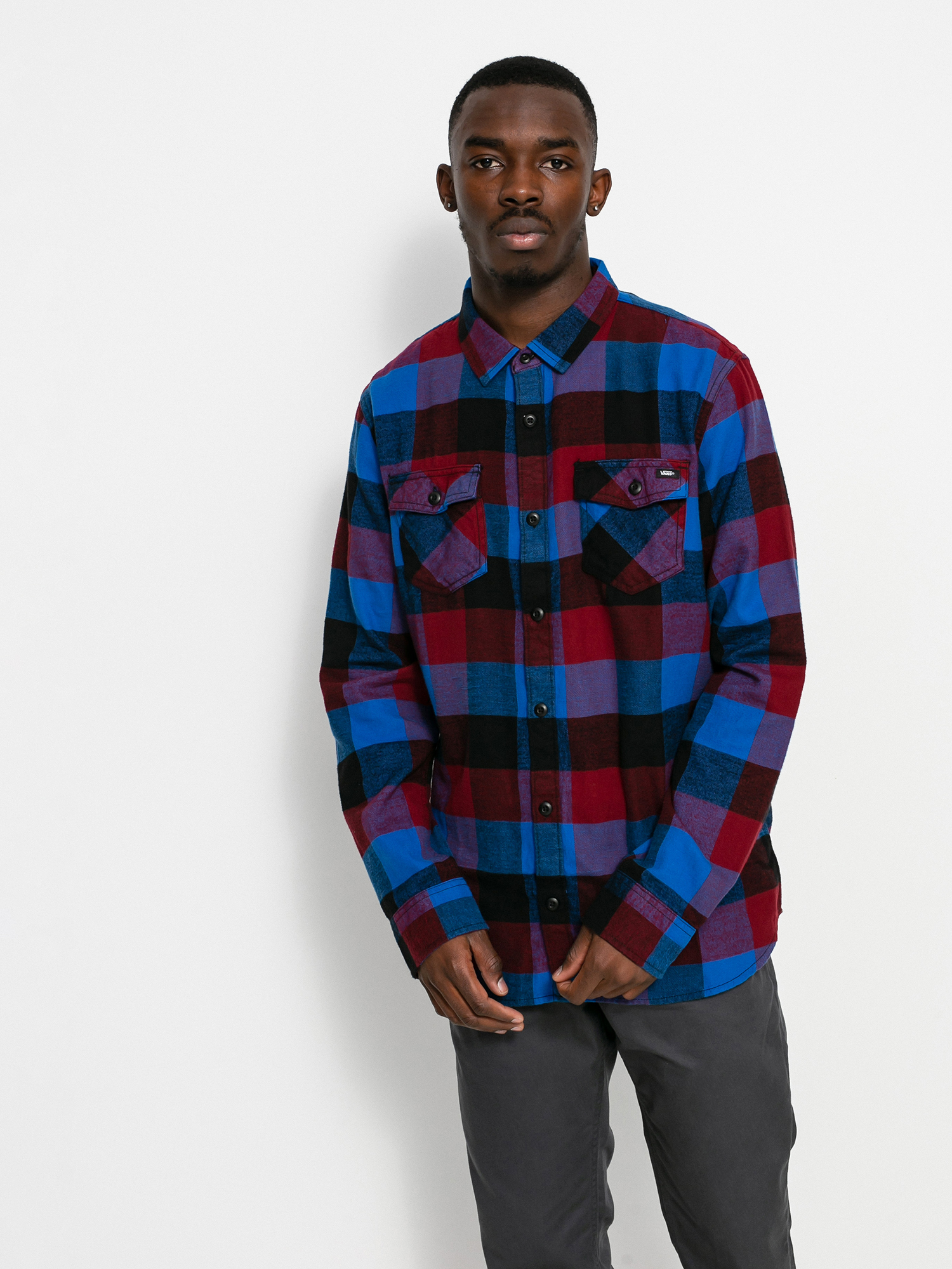 Vans Box Flannel Shirt (pomegranate/nautical blue)