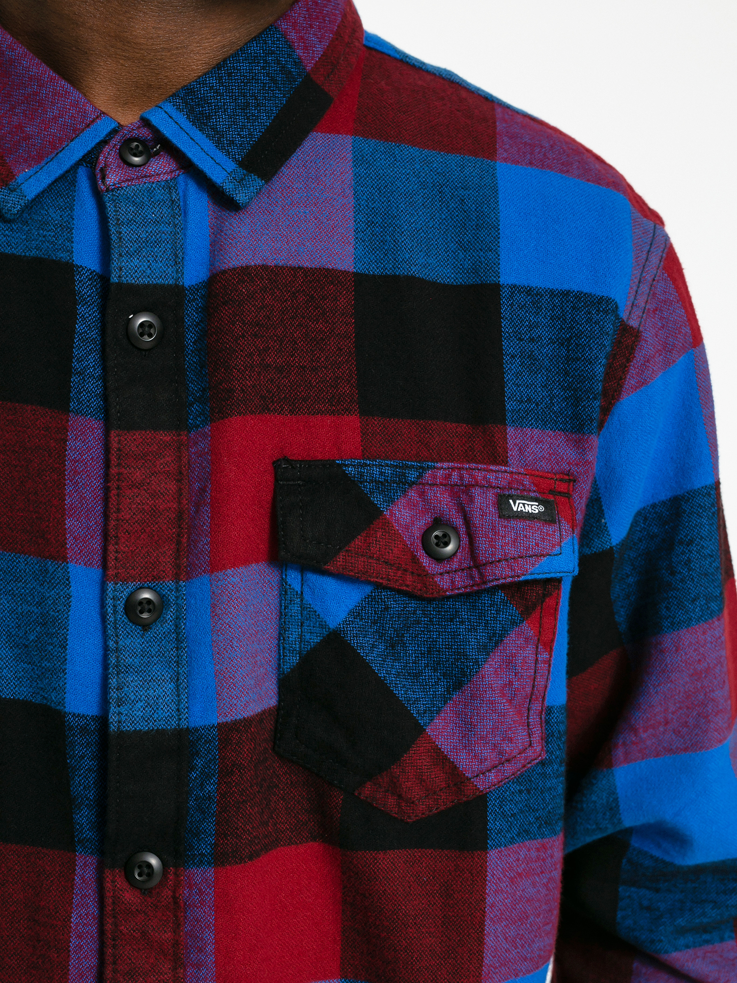 Vans Box Flannel Shirt (pomegranate/nautical blue)