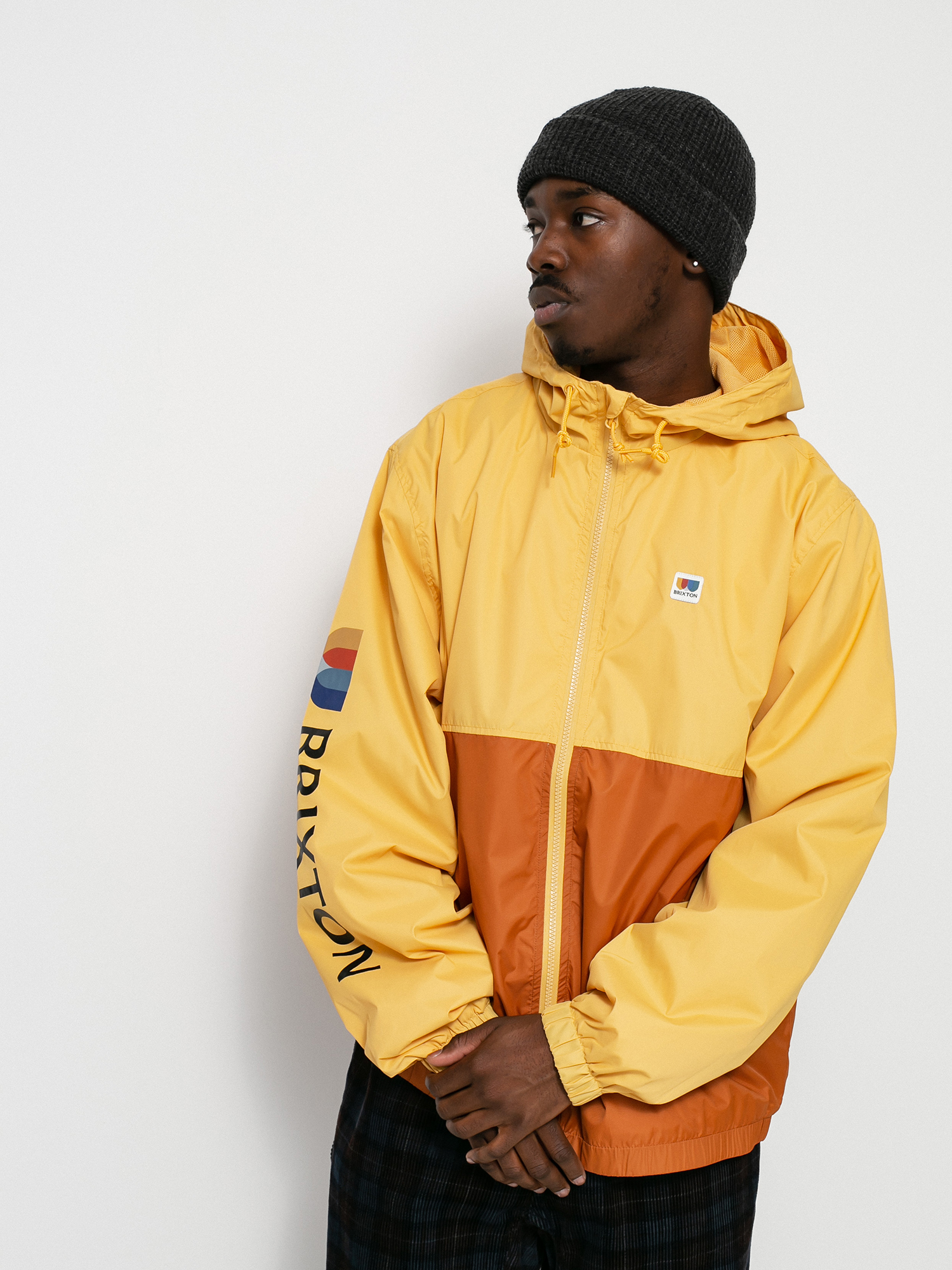 Brixton Claxton Alton Lw Zip Hood Jacket (weller yellow/caramel)