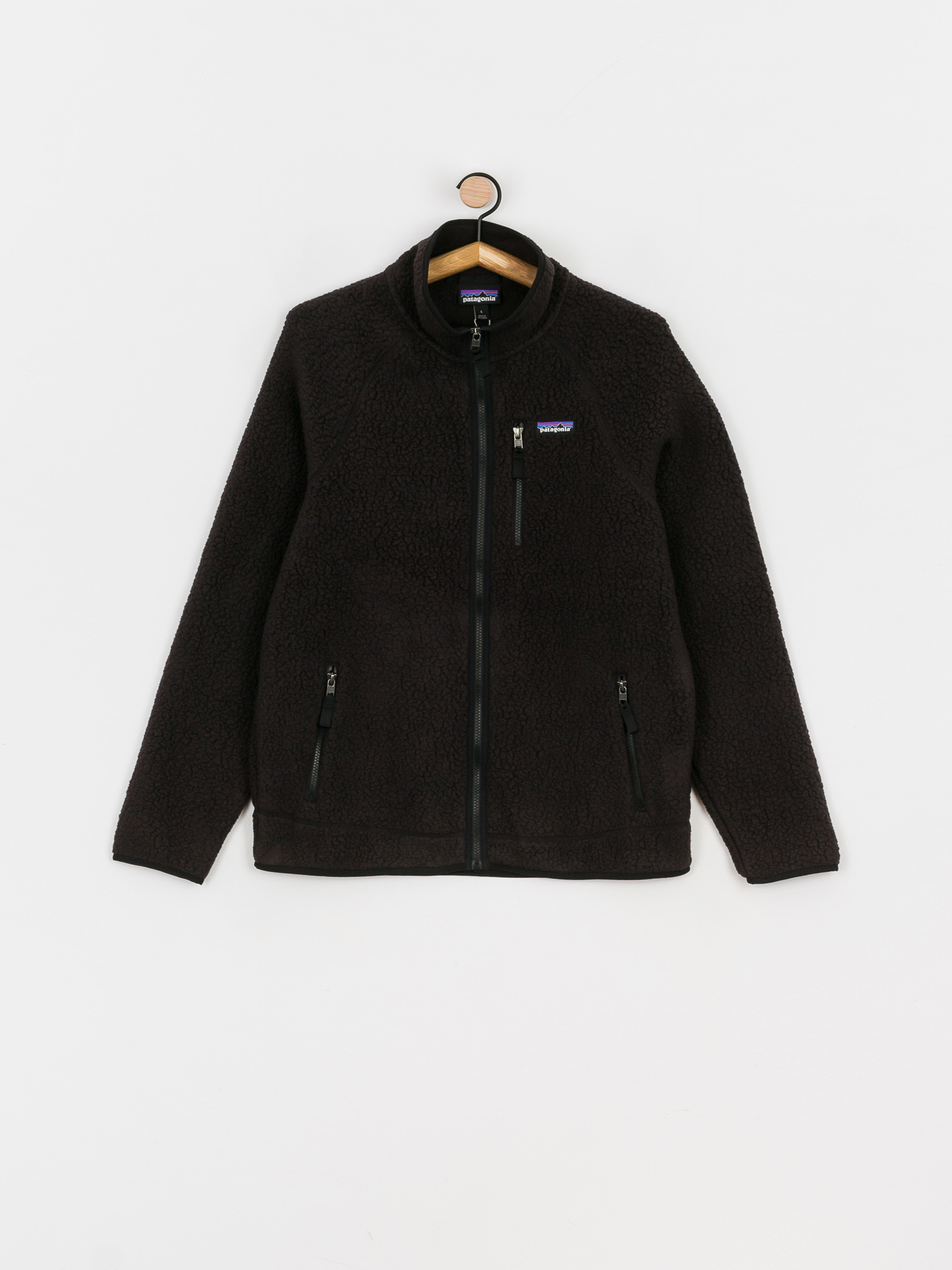 pile jacket black