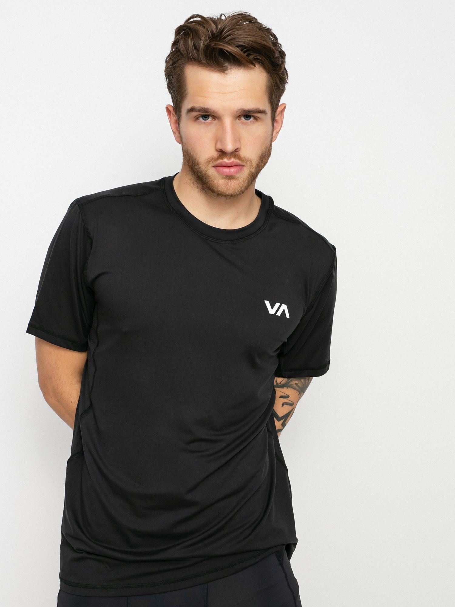 RVCA Sport Vent Lycra T-Shirt (black)