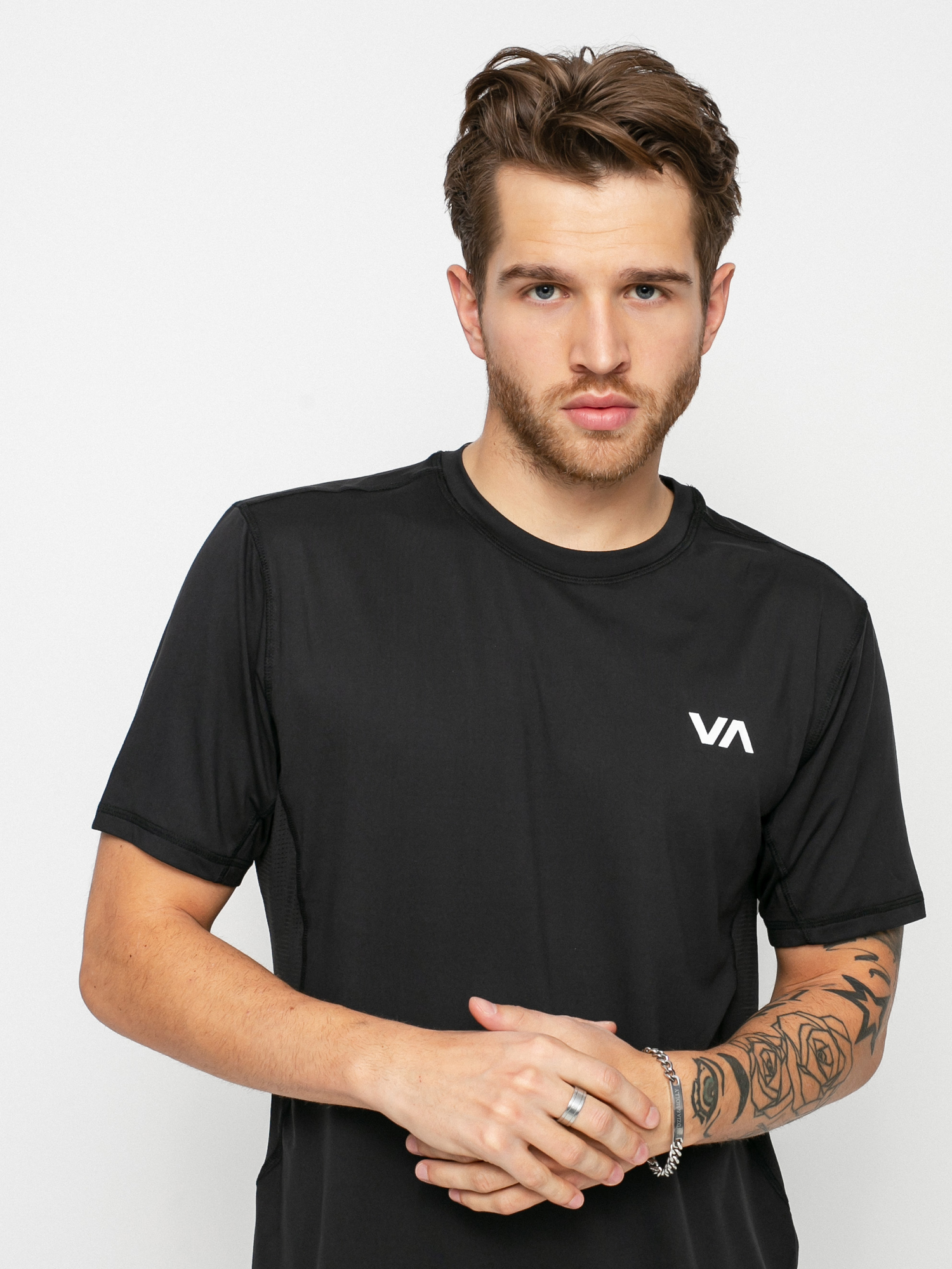 Mens black lycra t shirt sale