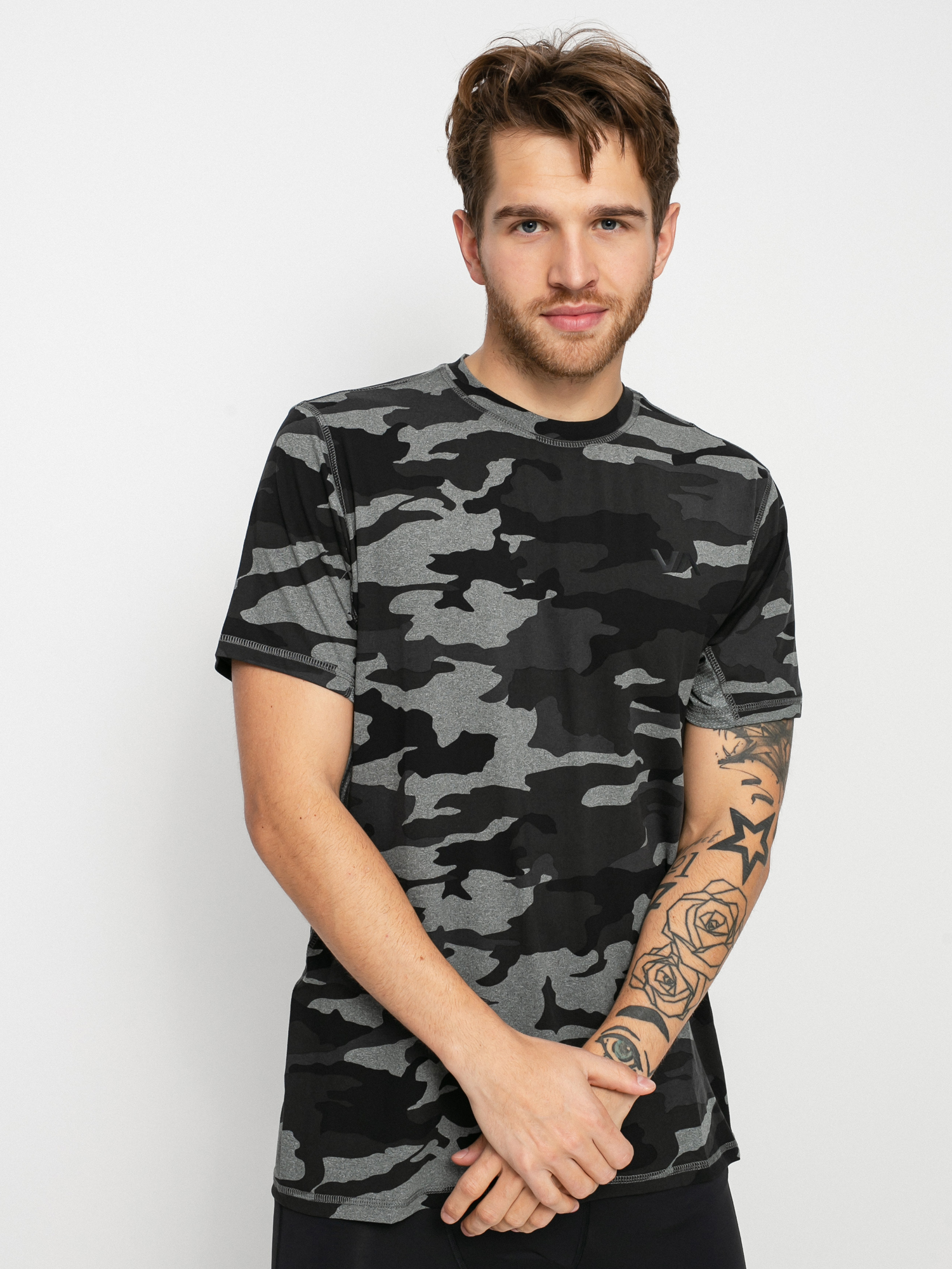 RVCA Sport Vent Lycra T-shirt (camo ii)