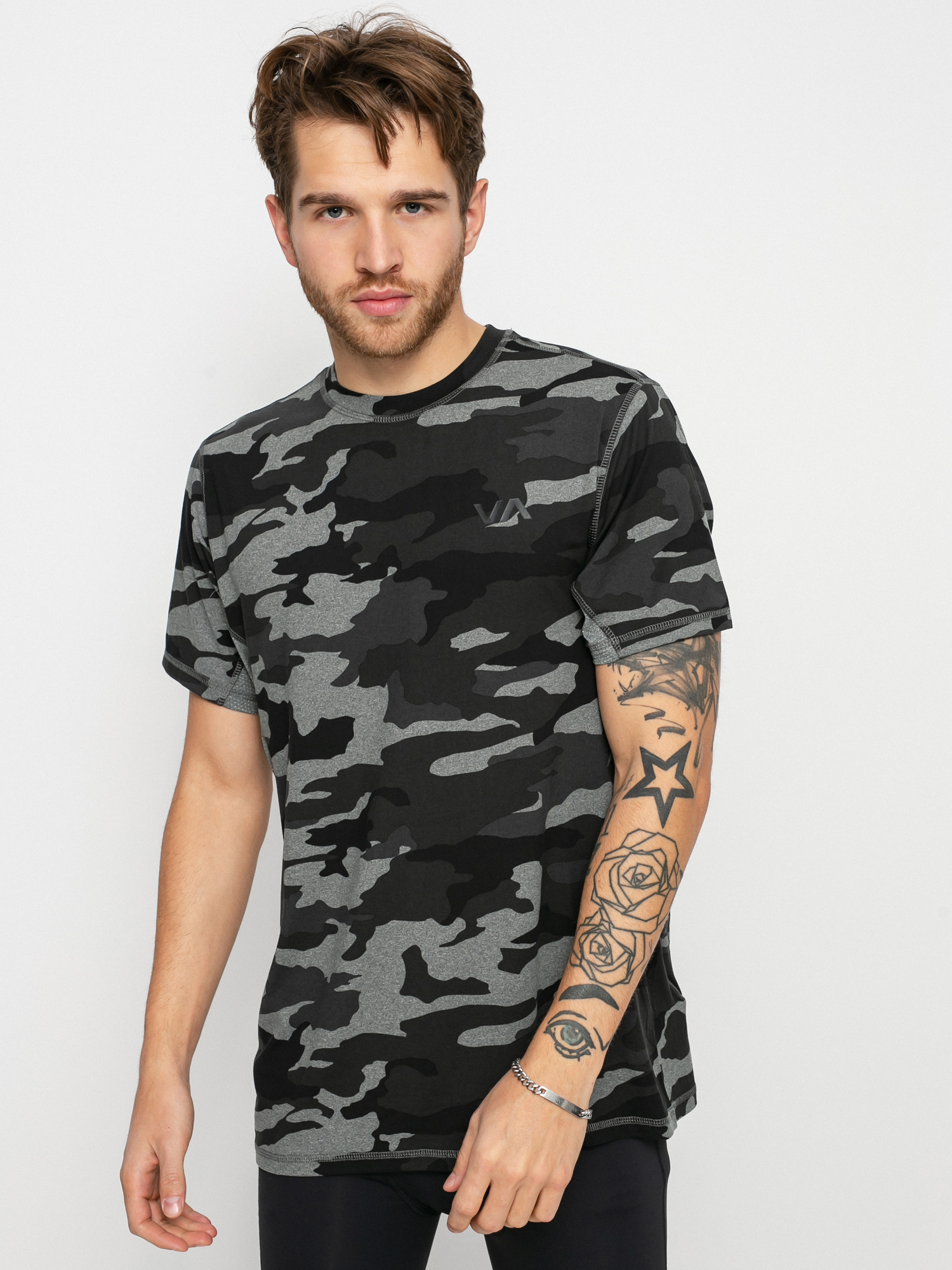 RVCA Sport Vent Lycra T-shirt (camo ii)