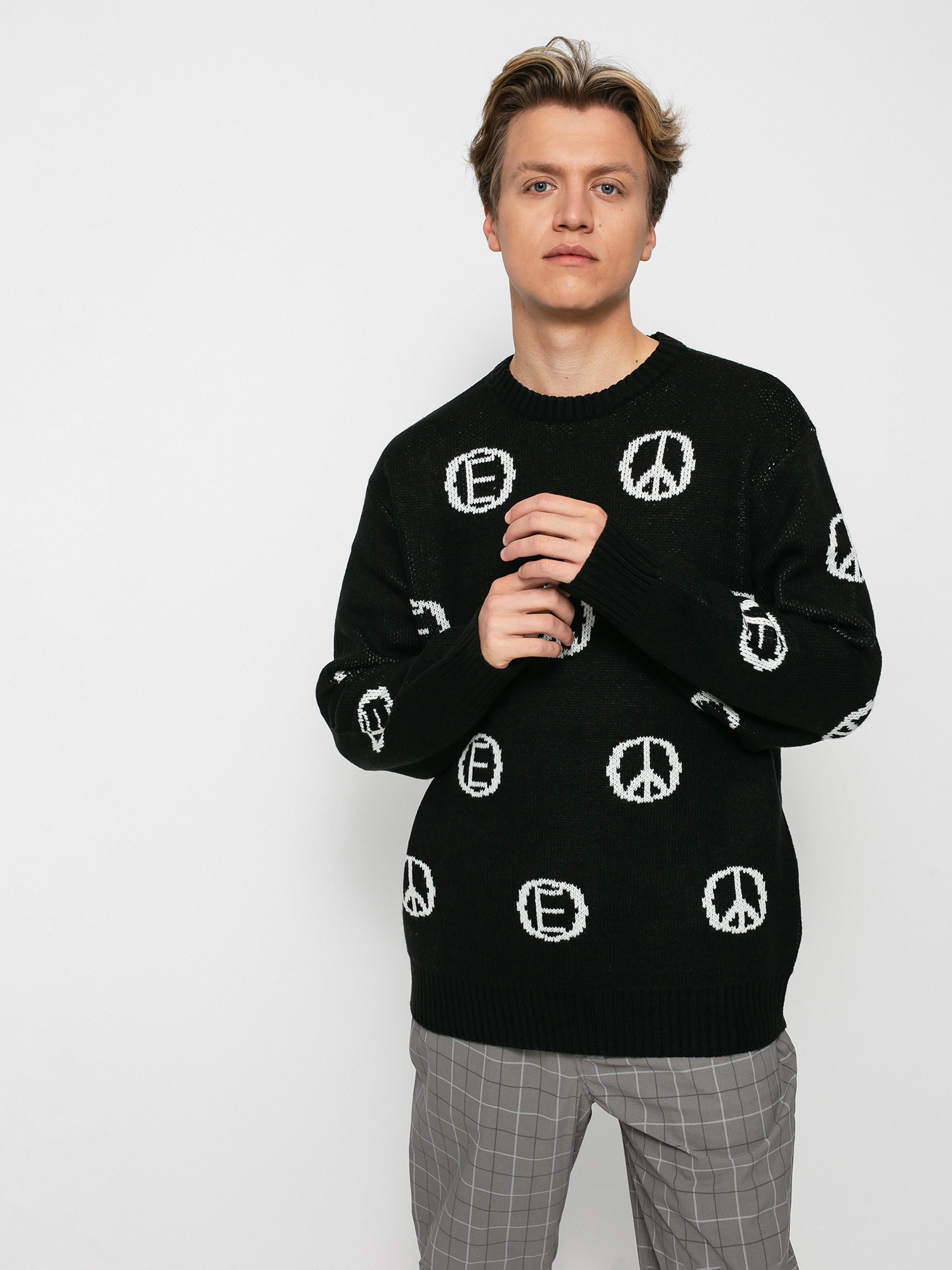OBEY Discharge Sweater (black multi)