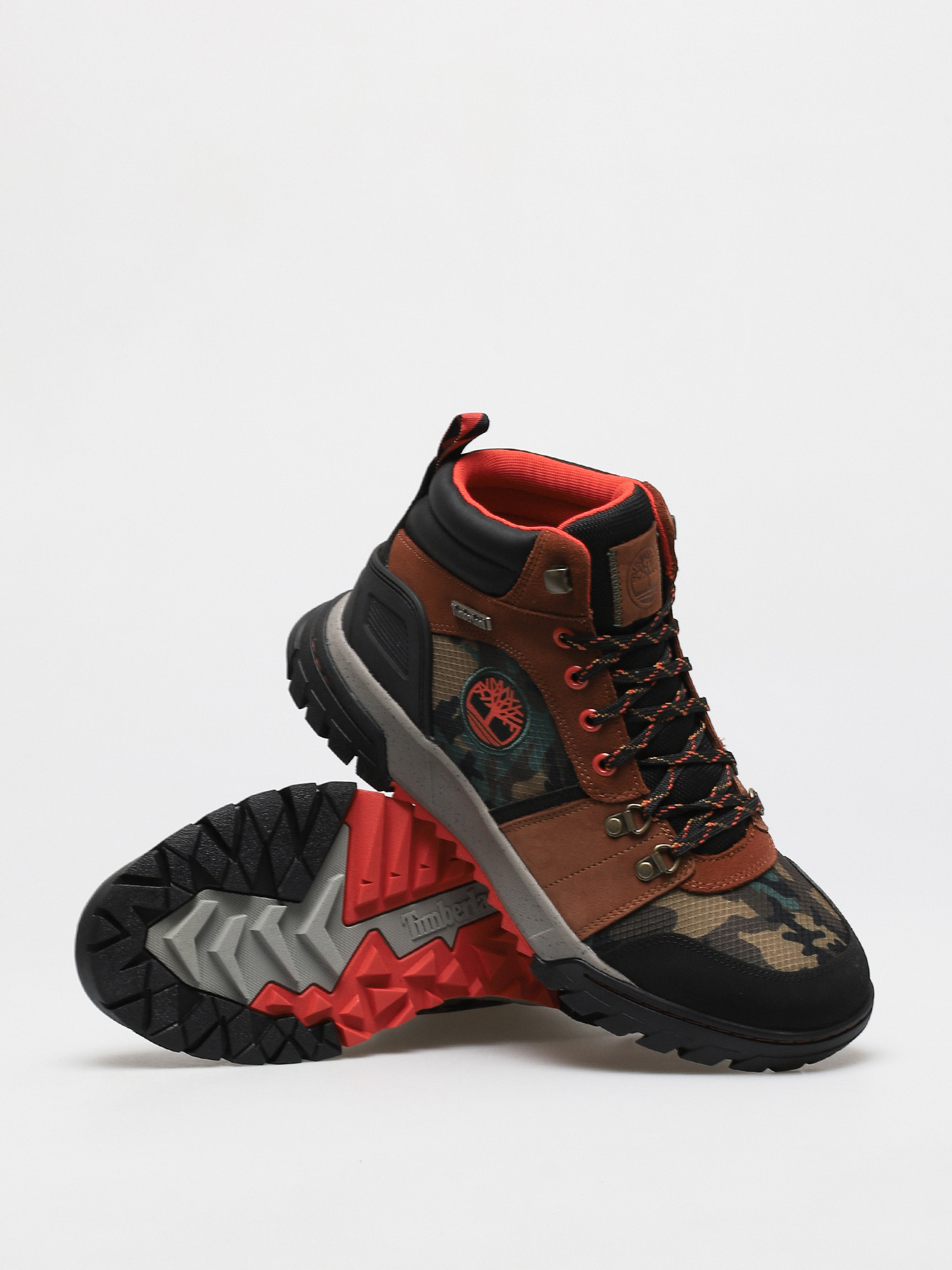 Timberland Boulder Trail Mid F/L Shoes (medium brown suede camo)