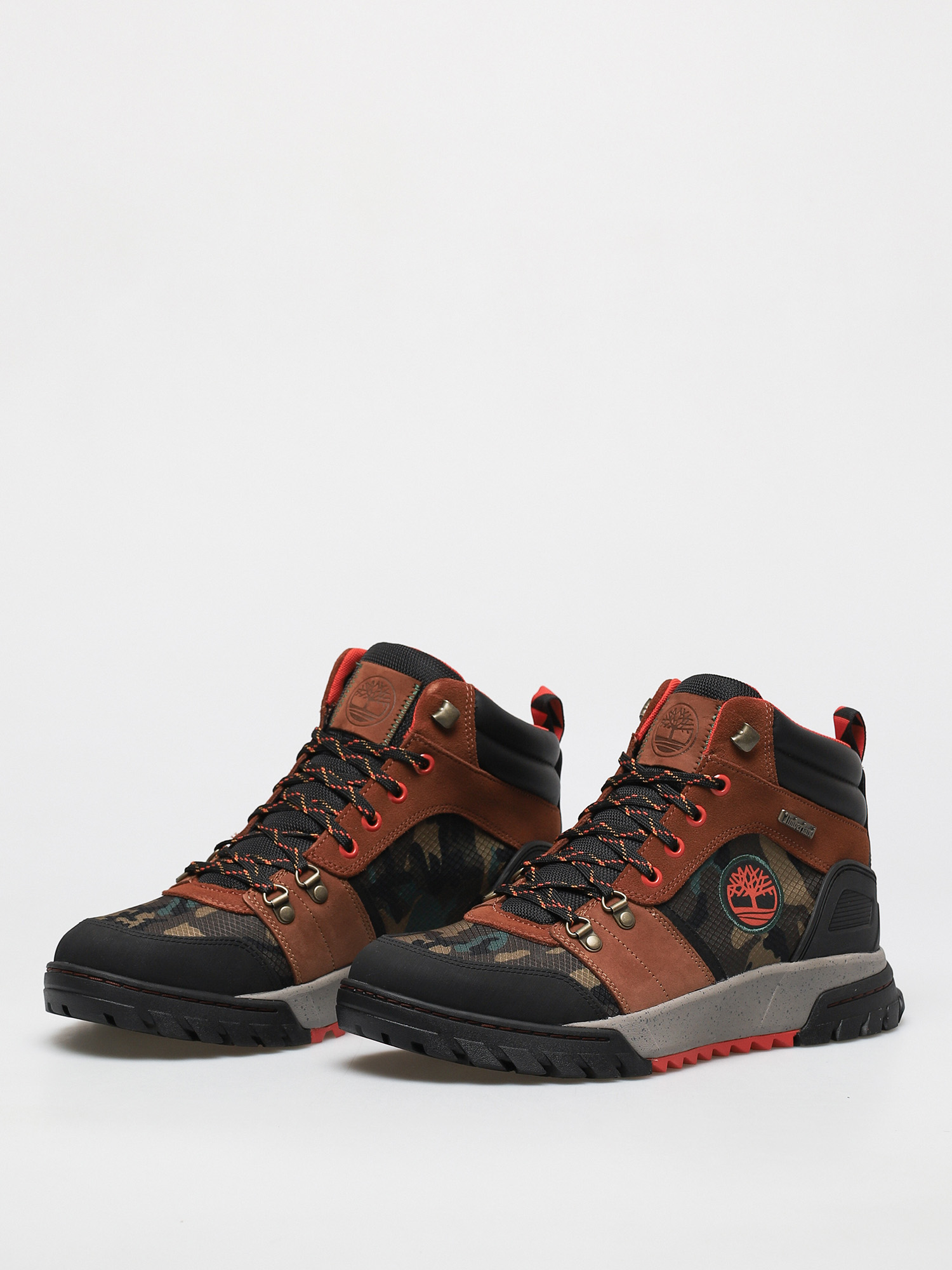 Timberland Boulder Trail Mid F/L Shoes (medium brown suede camo)