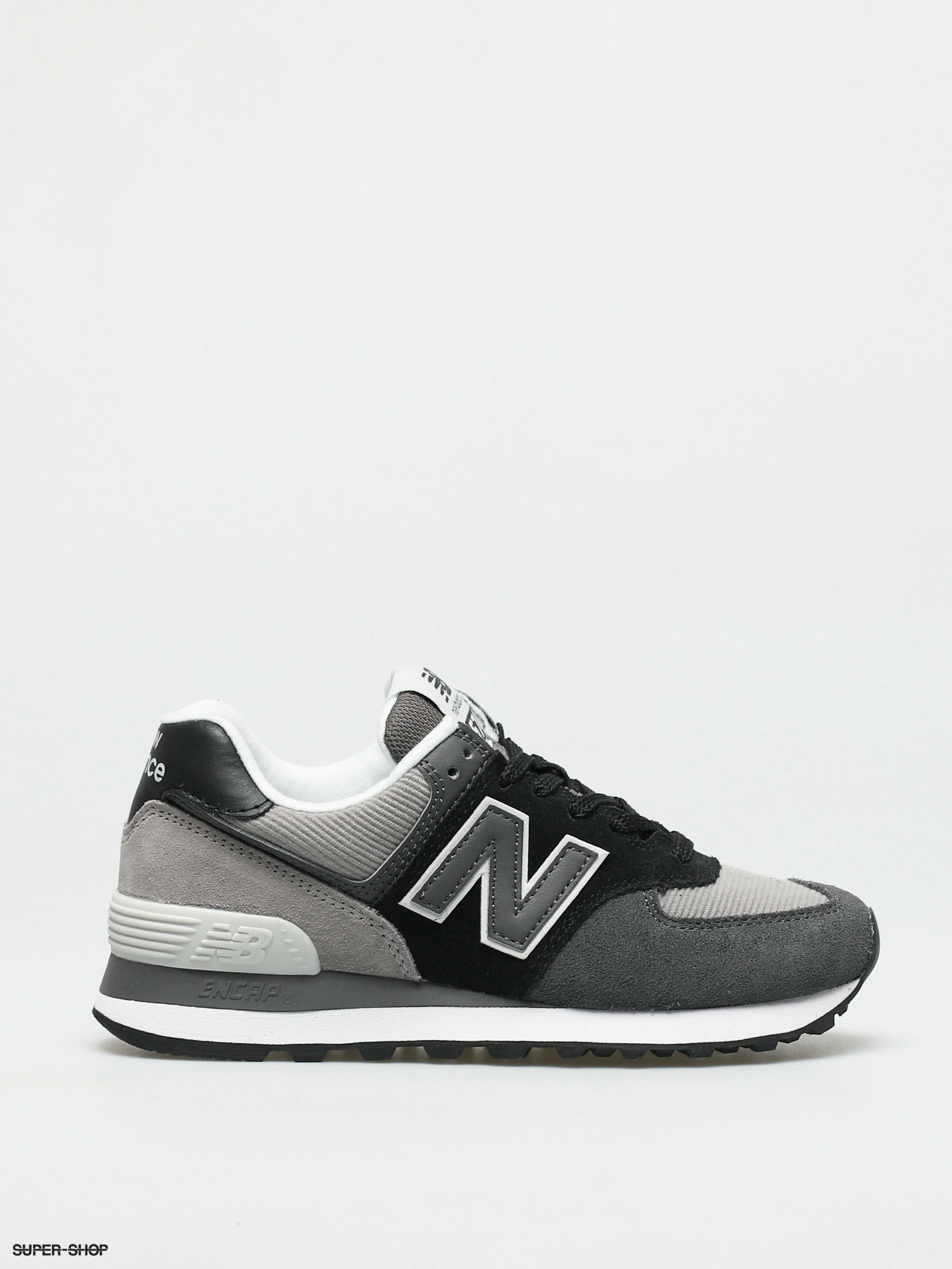 new balance 574 suede black