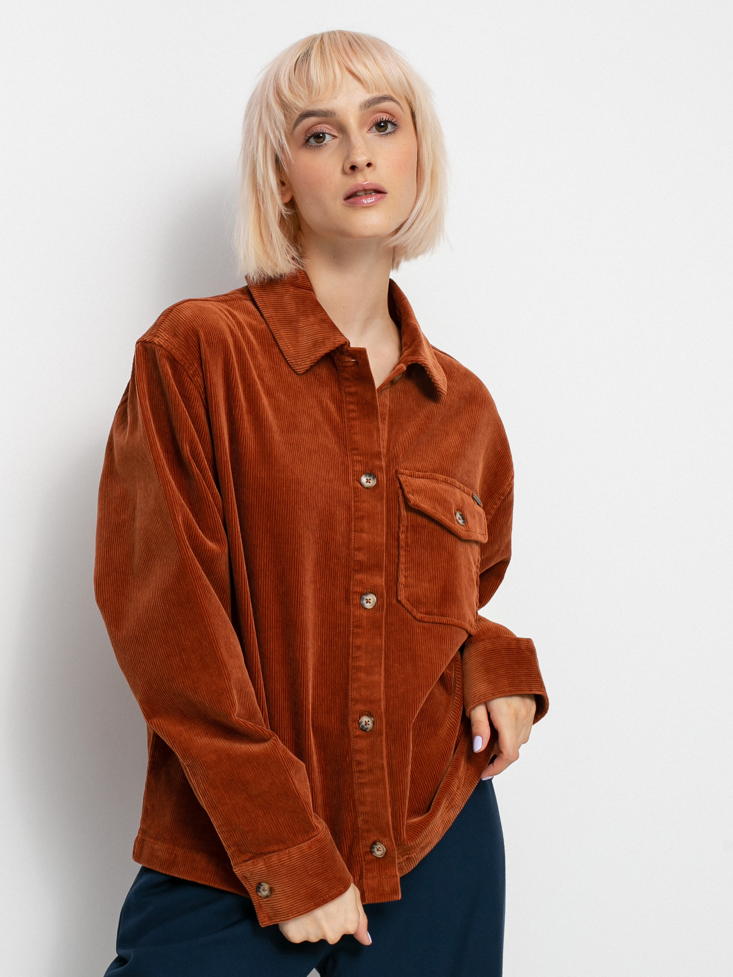 Volcom Sha Lala Shacket Hemd Wmn (mocha)