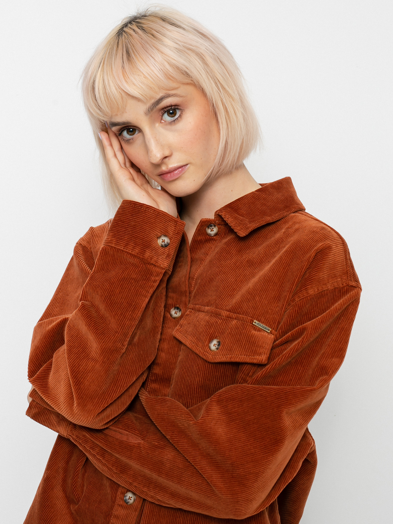 Volcom Sha Lala Shacket Hemd Wmn (mocha)