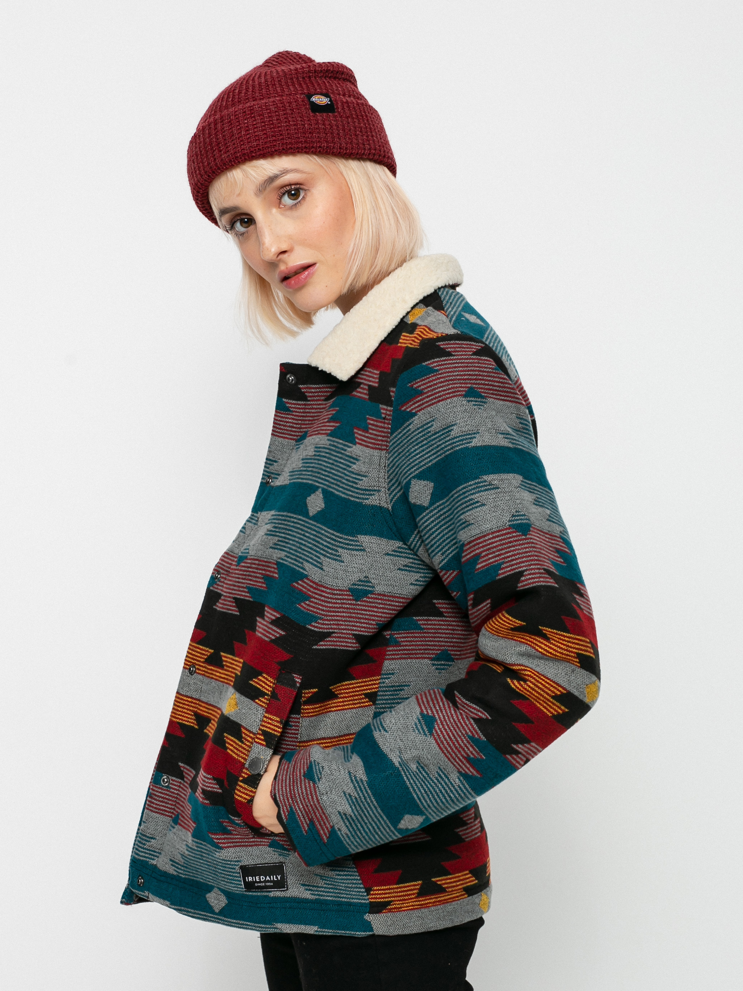 Iriedaily Team Sherpa Jacket Wmn (charc 