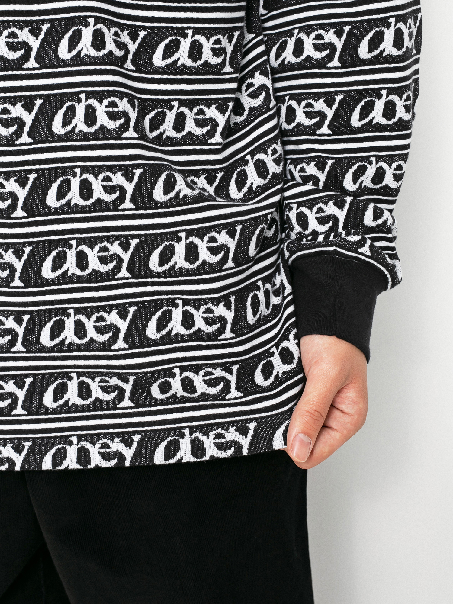OBEY Wergner Jacquard Polo t-shirt (black multi)