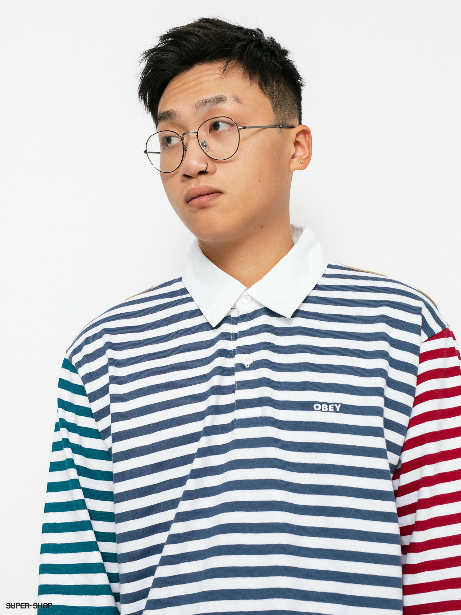 obey polo long sleeve