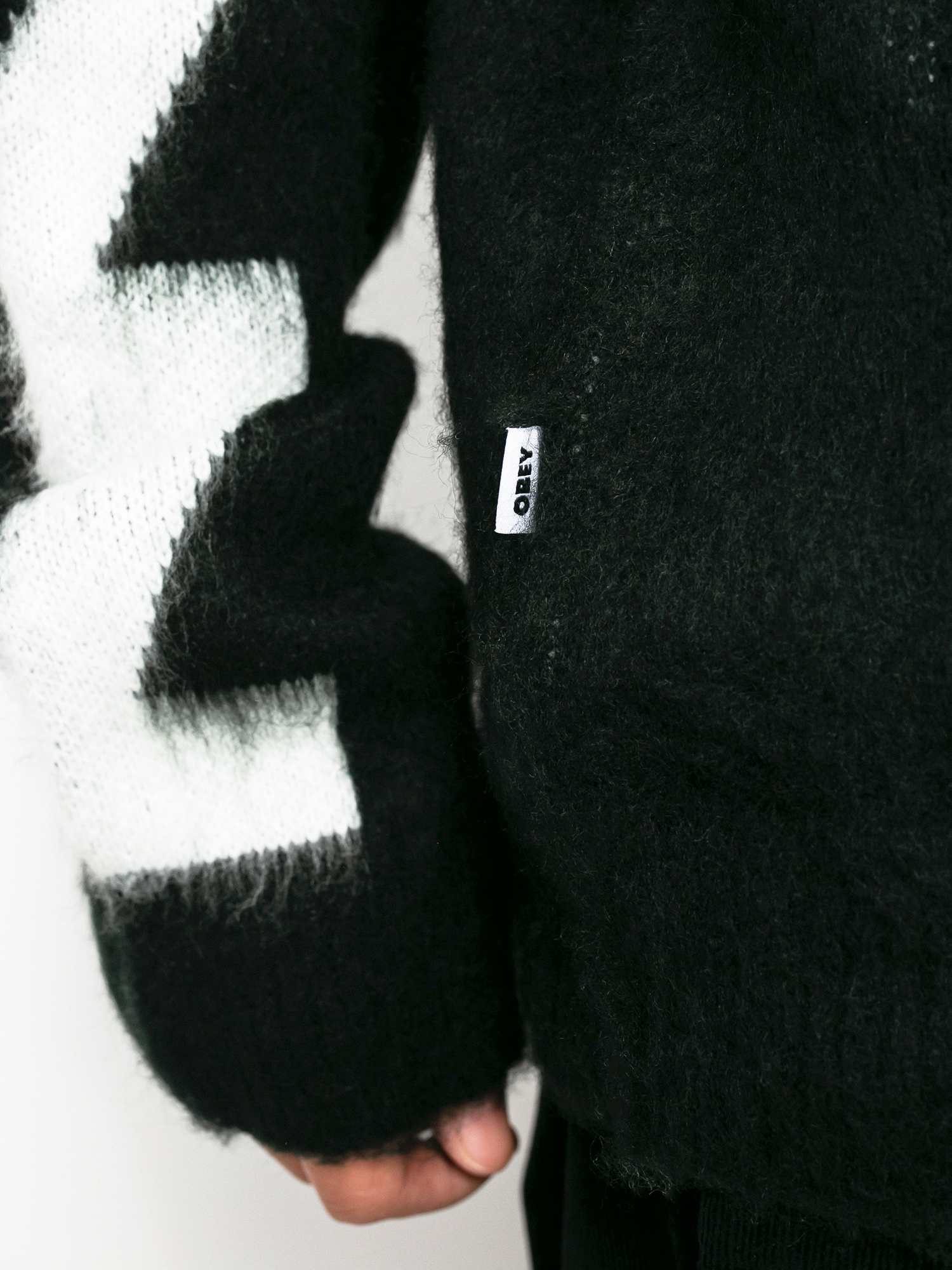 OBEY Dexter Cardigan Sweater (black multi)