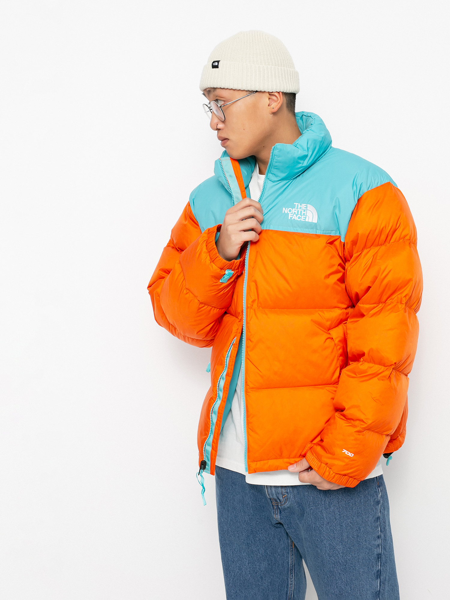 The North Face 1996 Retro Nuptse Jacket (red orange/transantarctic blue)
