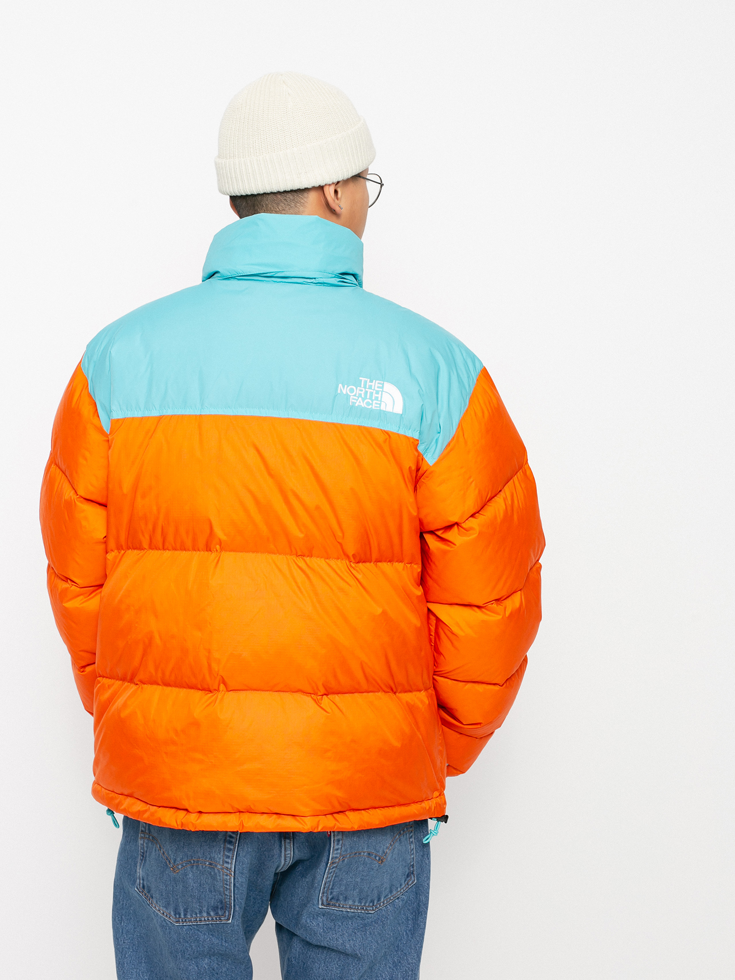 The North Face 1996 Retro Nuptse Jacket (red orange/transantarctic blue)
