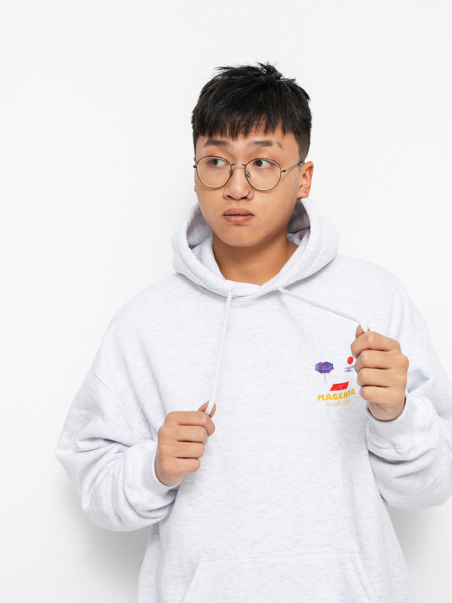 Magenta Beach Club HD Hoodie (ash)