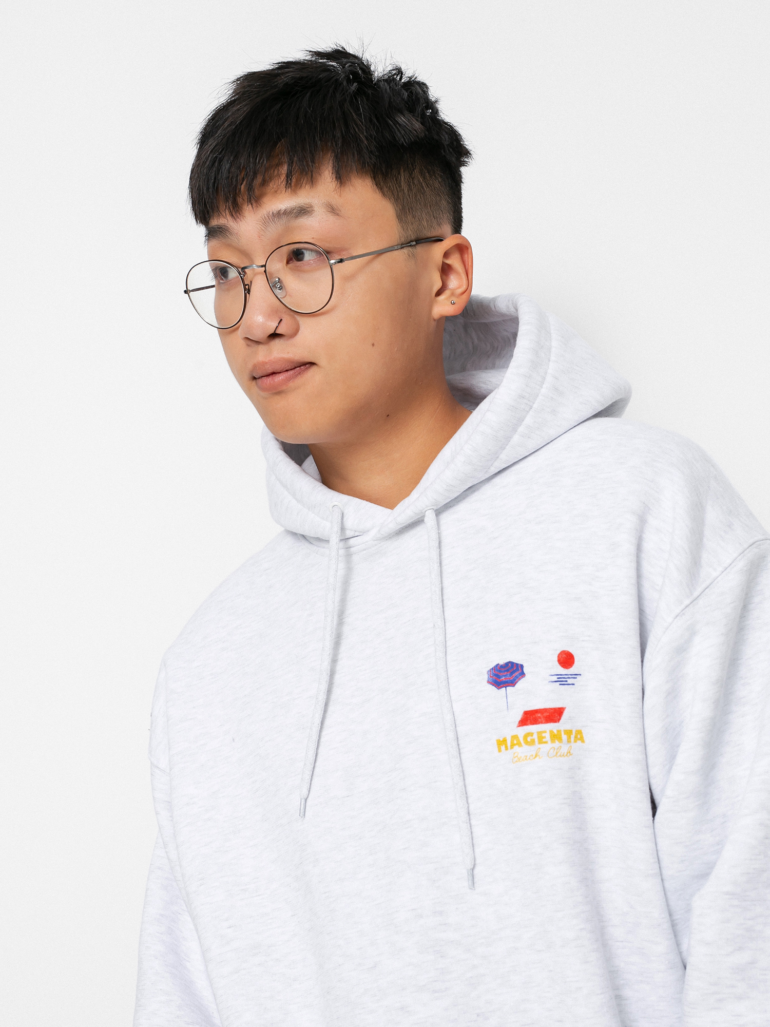 Magenta Beach Club HD Hoodie (ash)