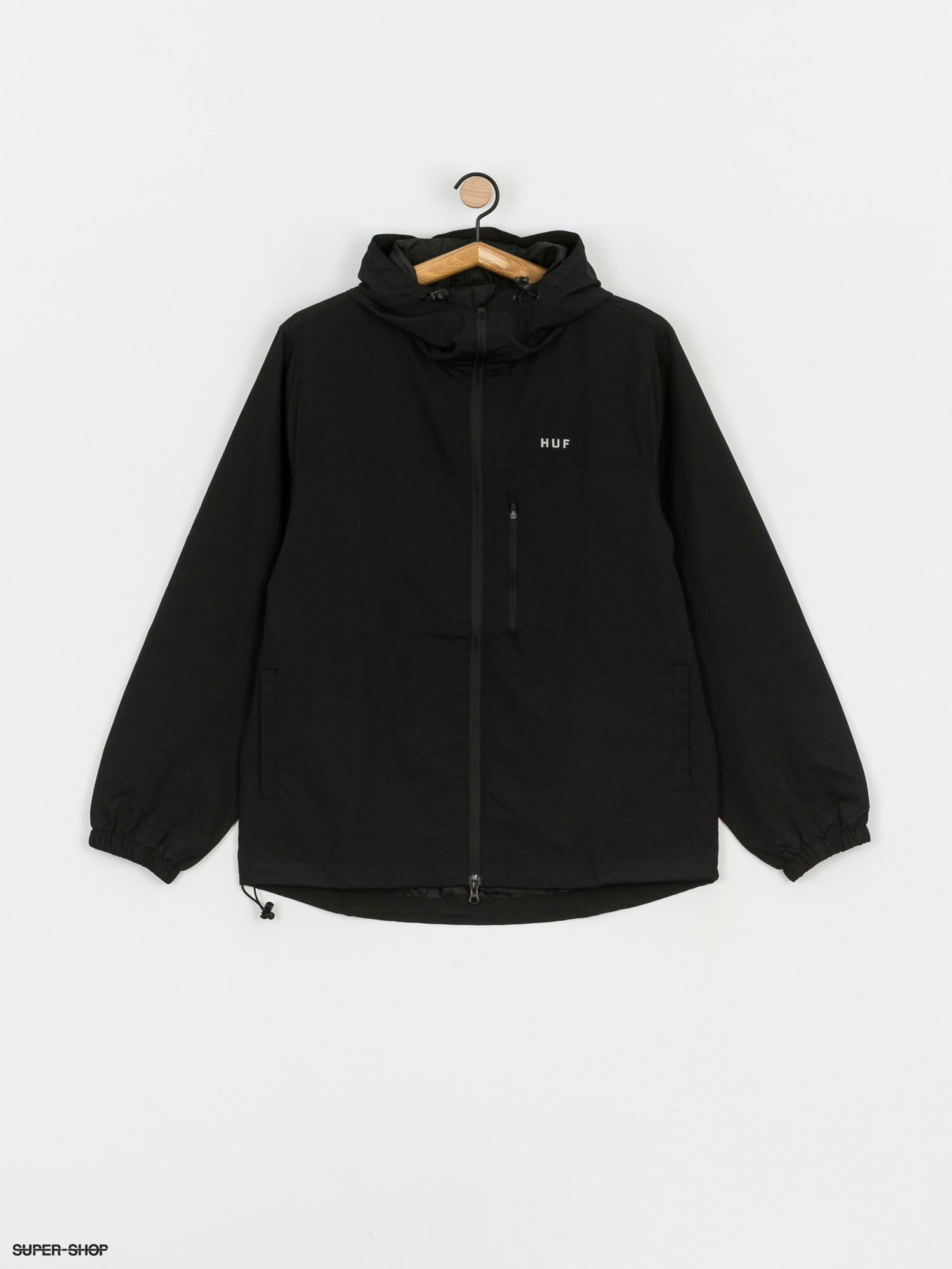 HUF Essentials Zip Standard Shell Jacket (black)