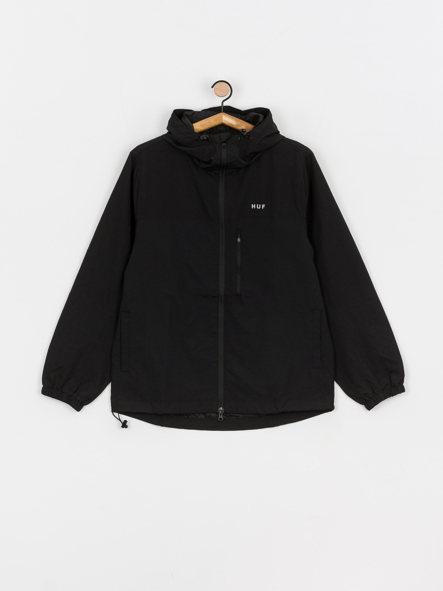 HUF Essentials Zip Standard Shell Jacket - black (black)