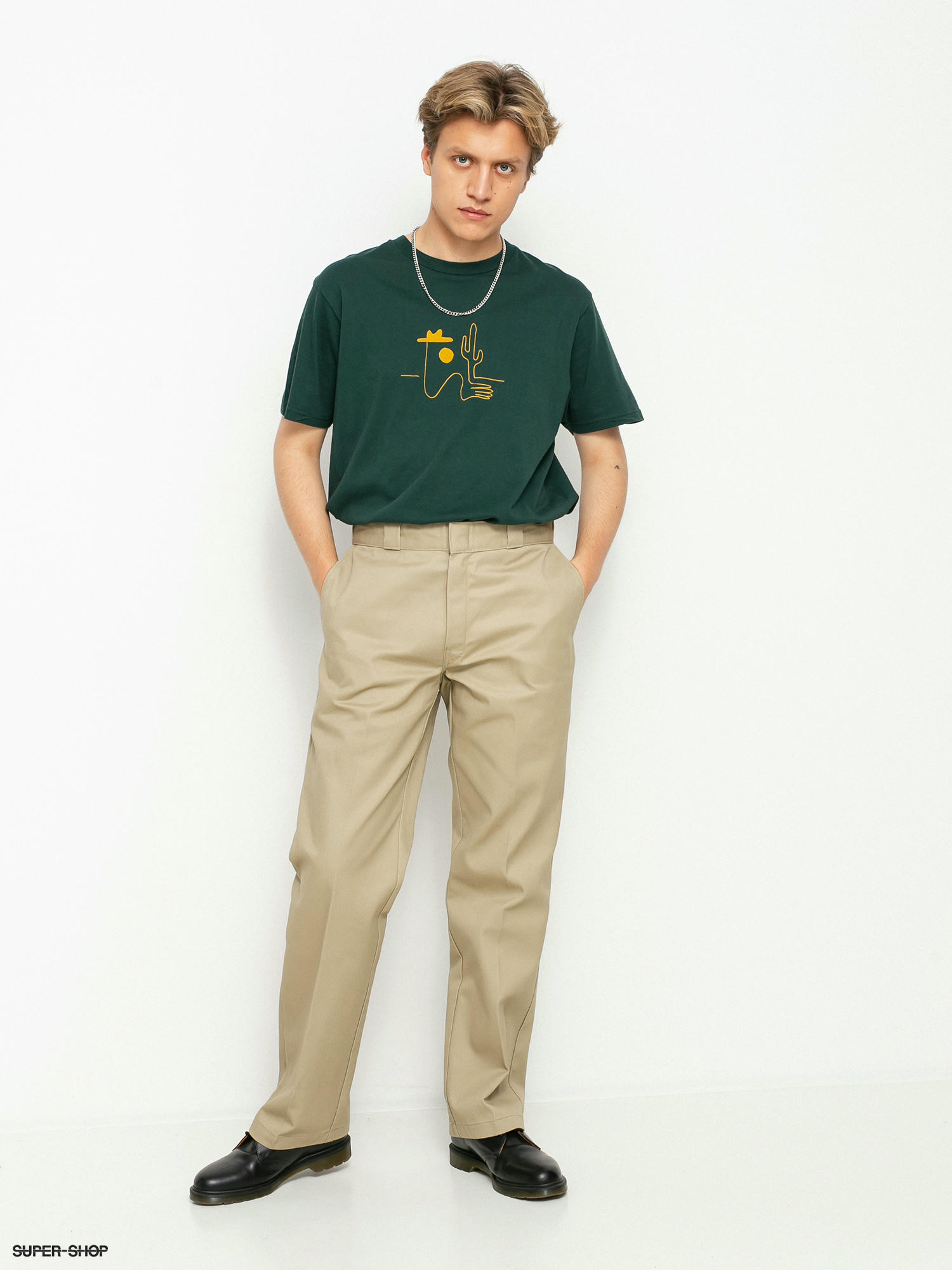 dickies khaki pants and shirt