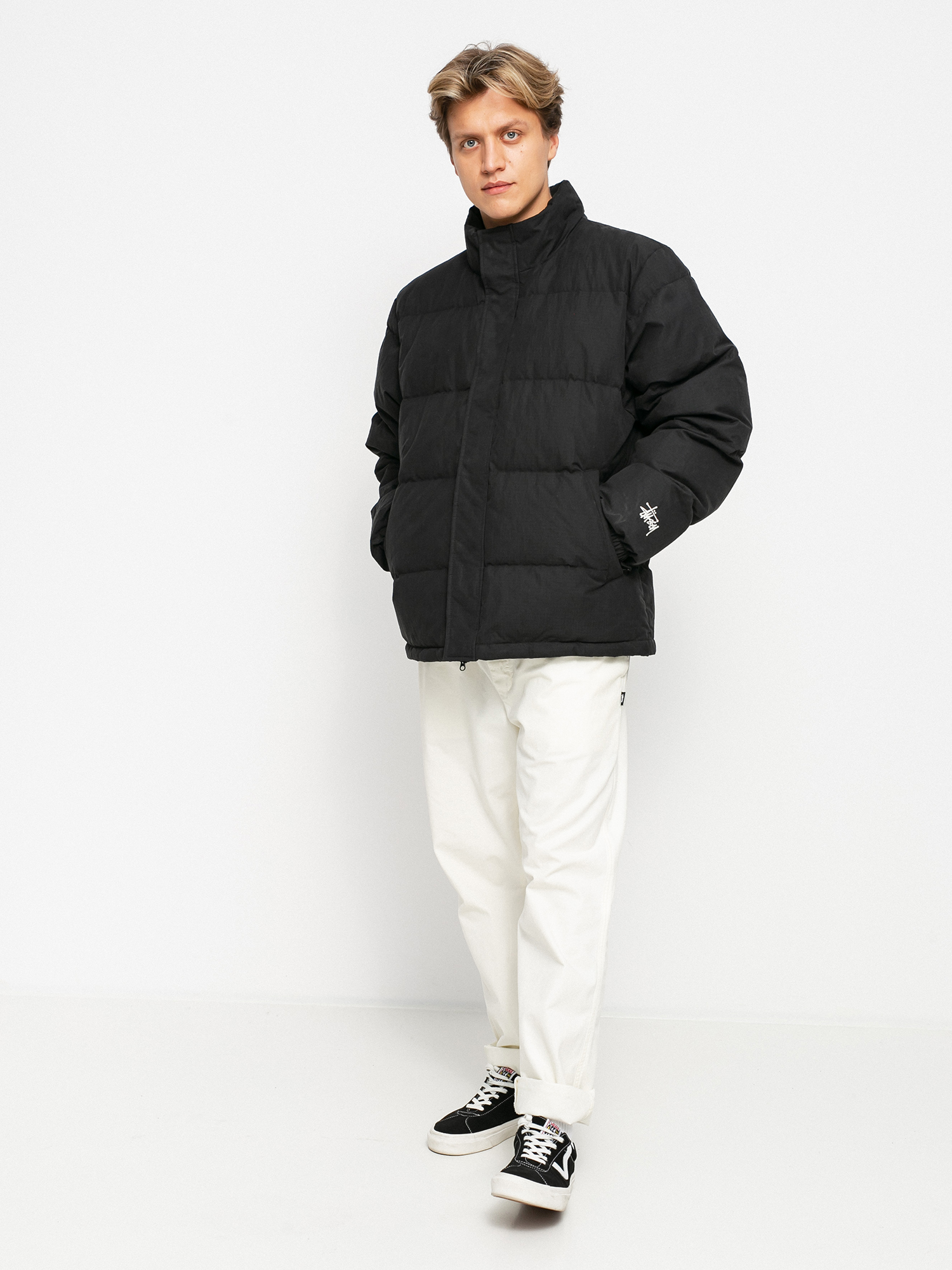 Stussy Solid Puffer Jacke (black)