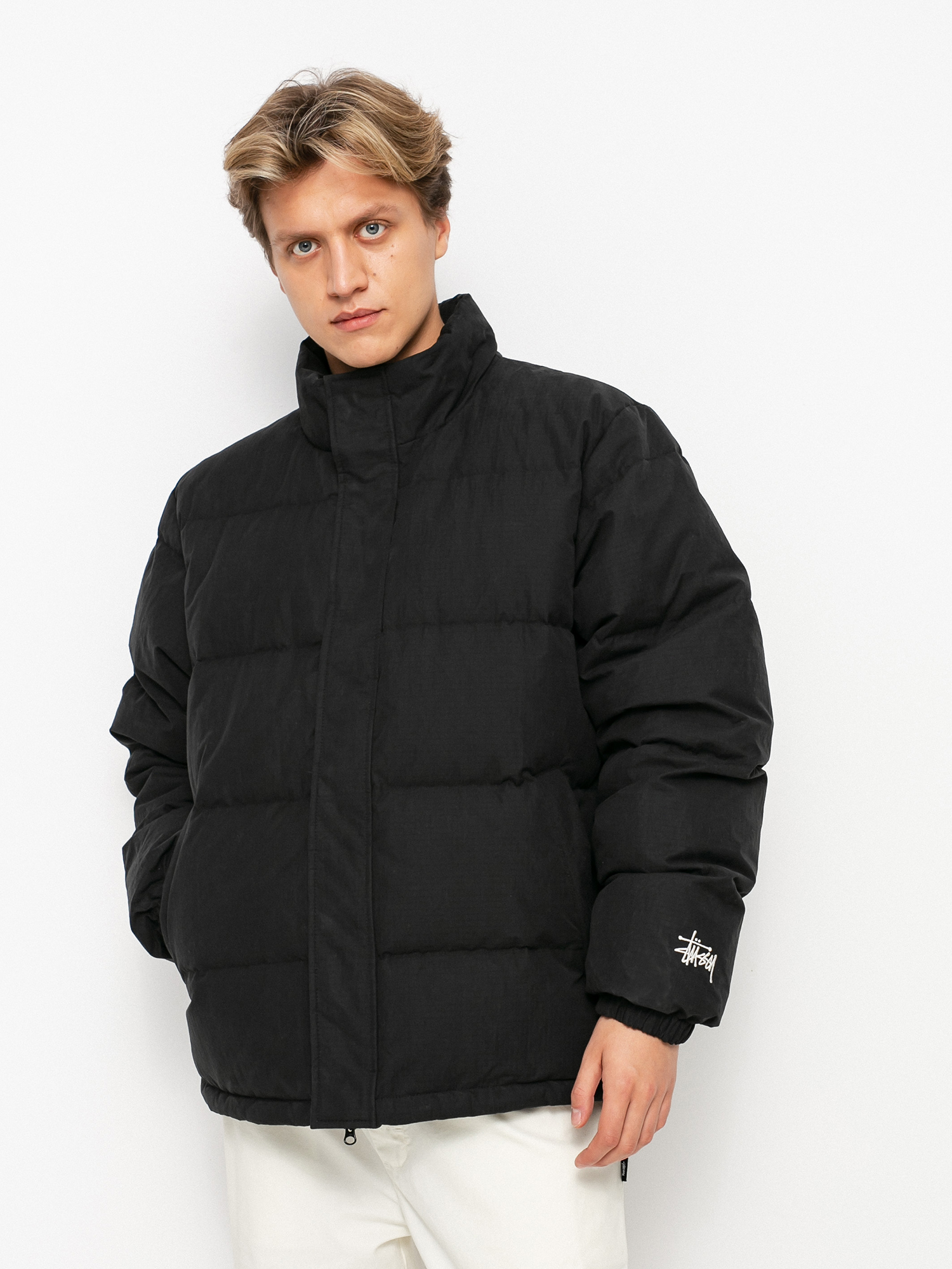 Stussy Solid Puffer Jacke (black)