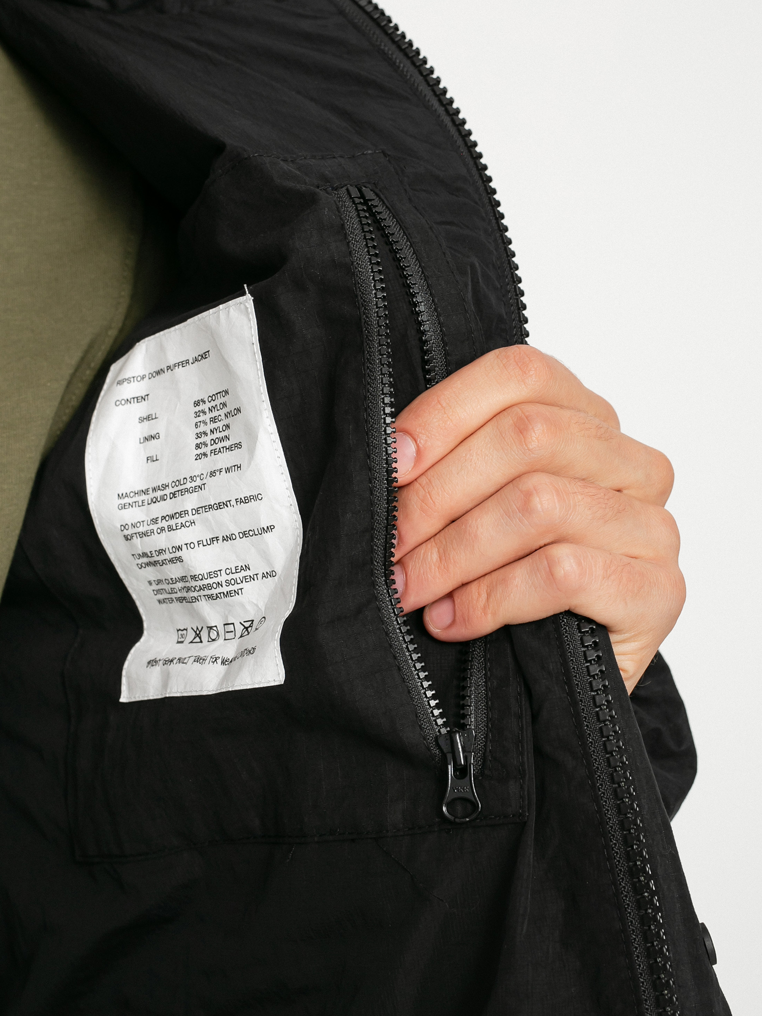 Stussy Solid Puffer Jacke (black)