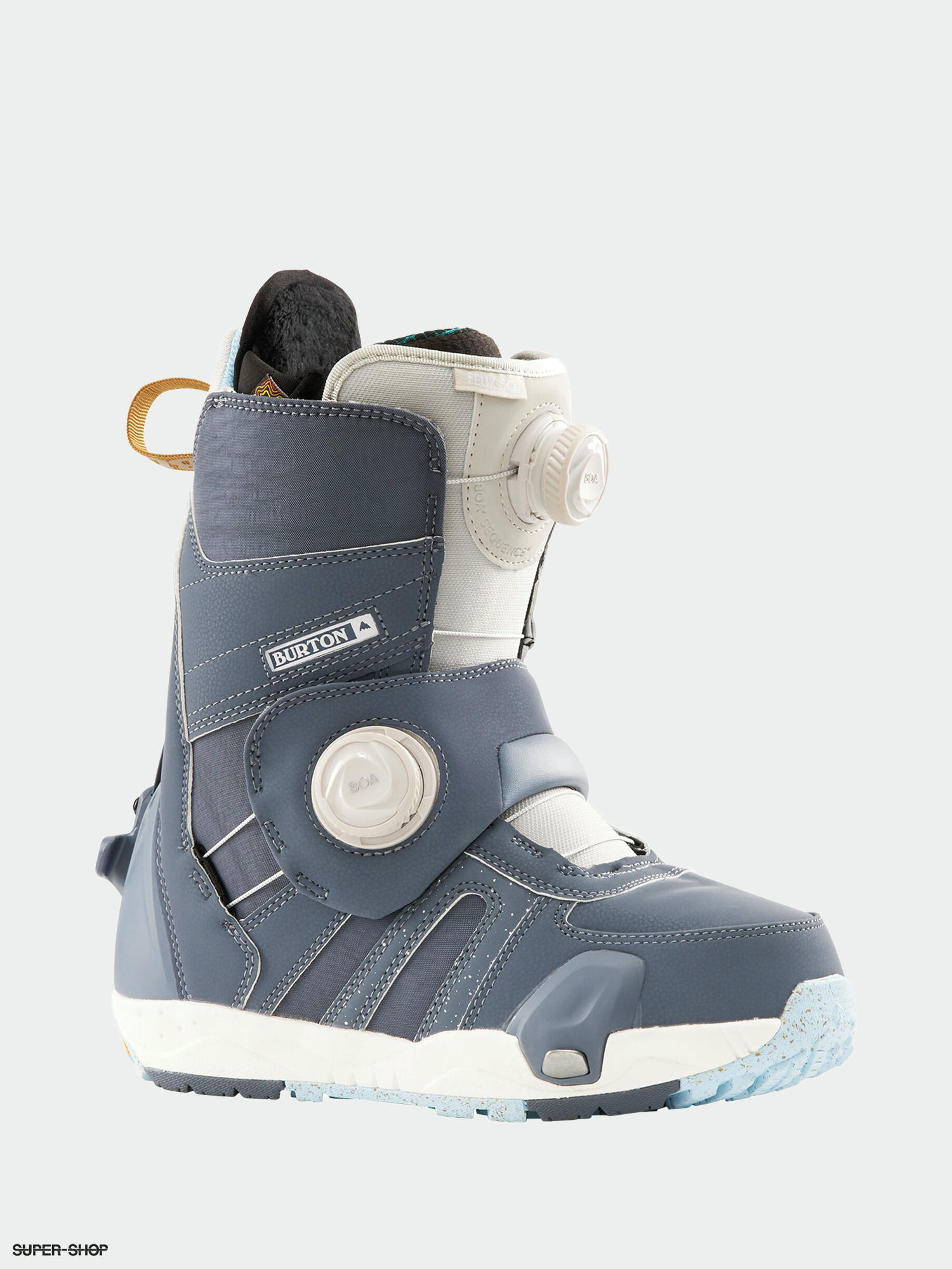 Womens Burton Felix Step On Snowboard boots blue gray