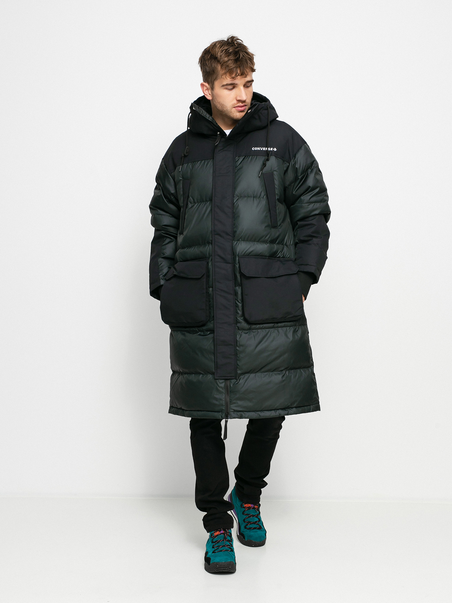 Converse Premium Long Down Jacket (black)