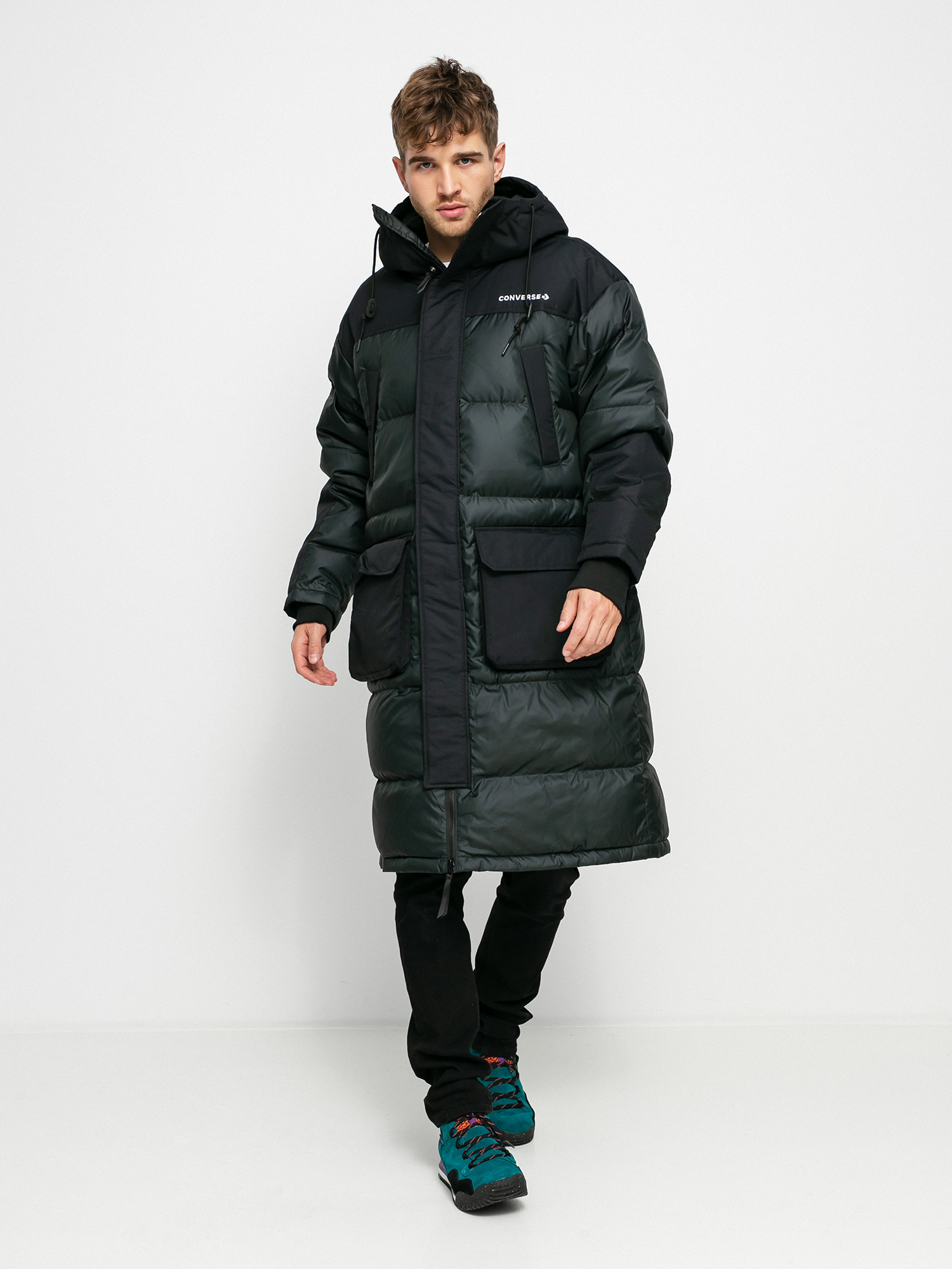 Converse Premium Long Down Jacket (black)