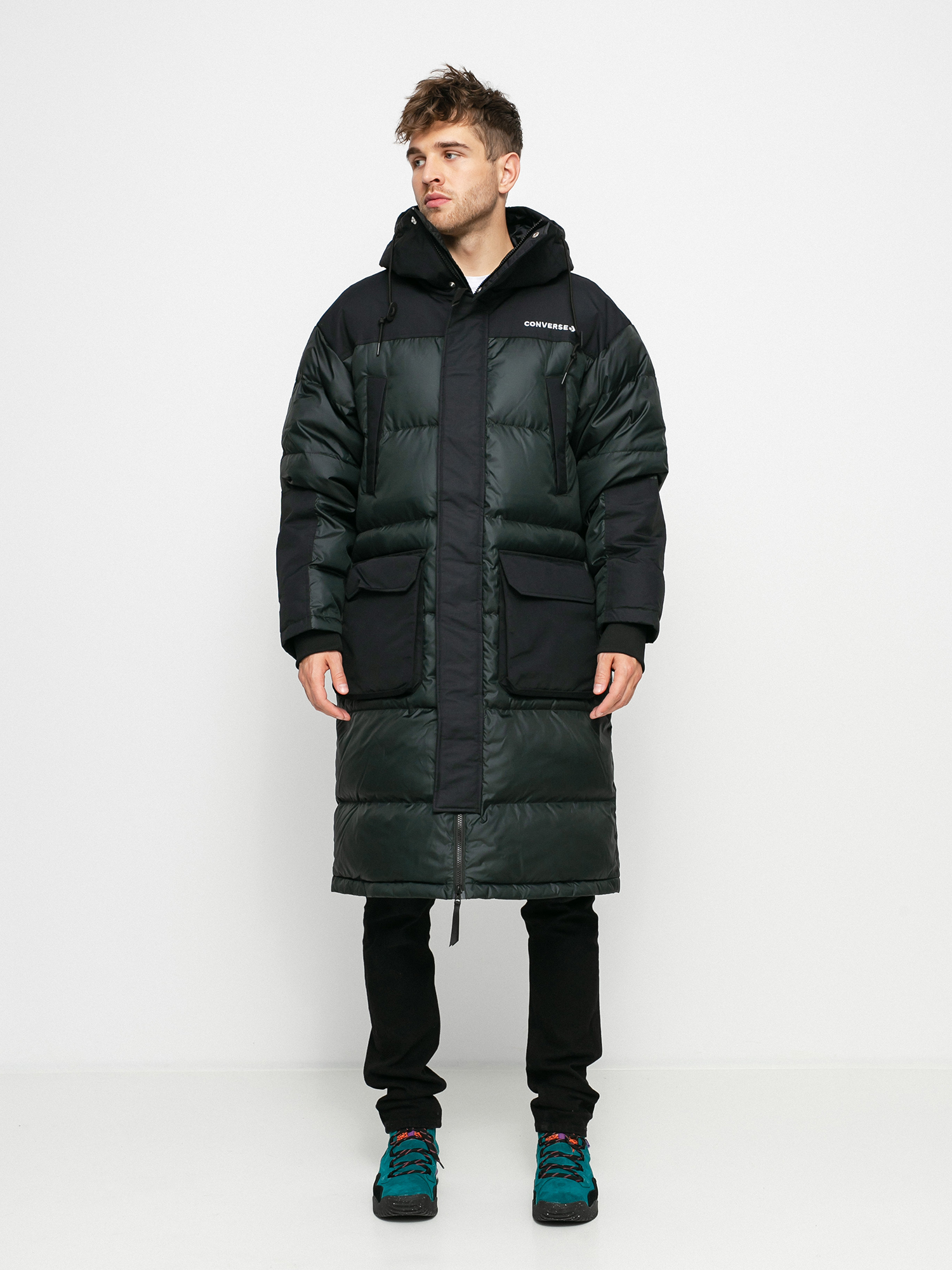 Converse Premium Long Down Jacket (black)