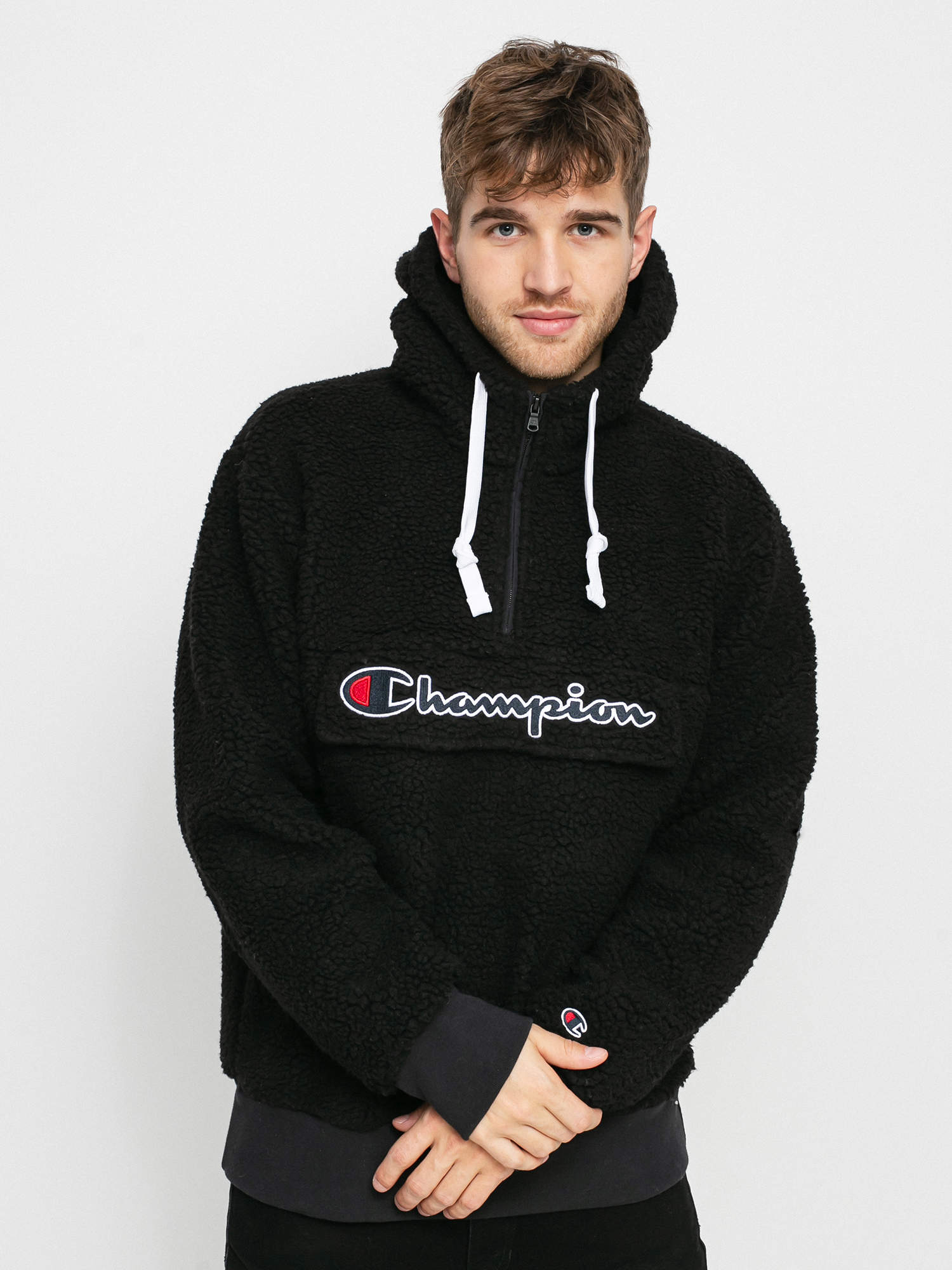 Champion Hooded Half Zip Top 214978 Hoodie (nbk)