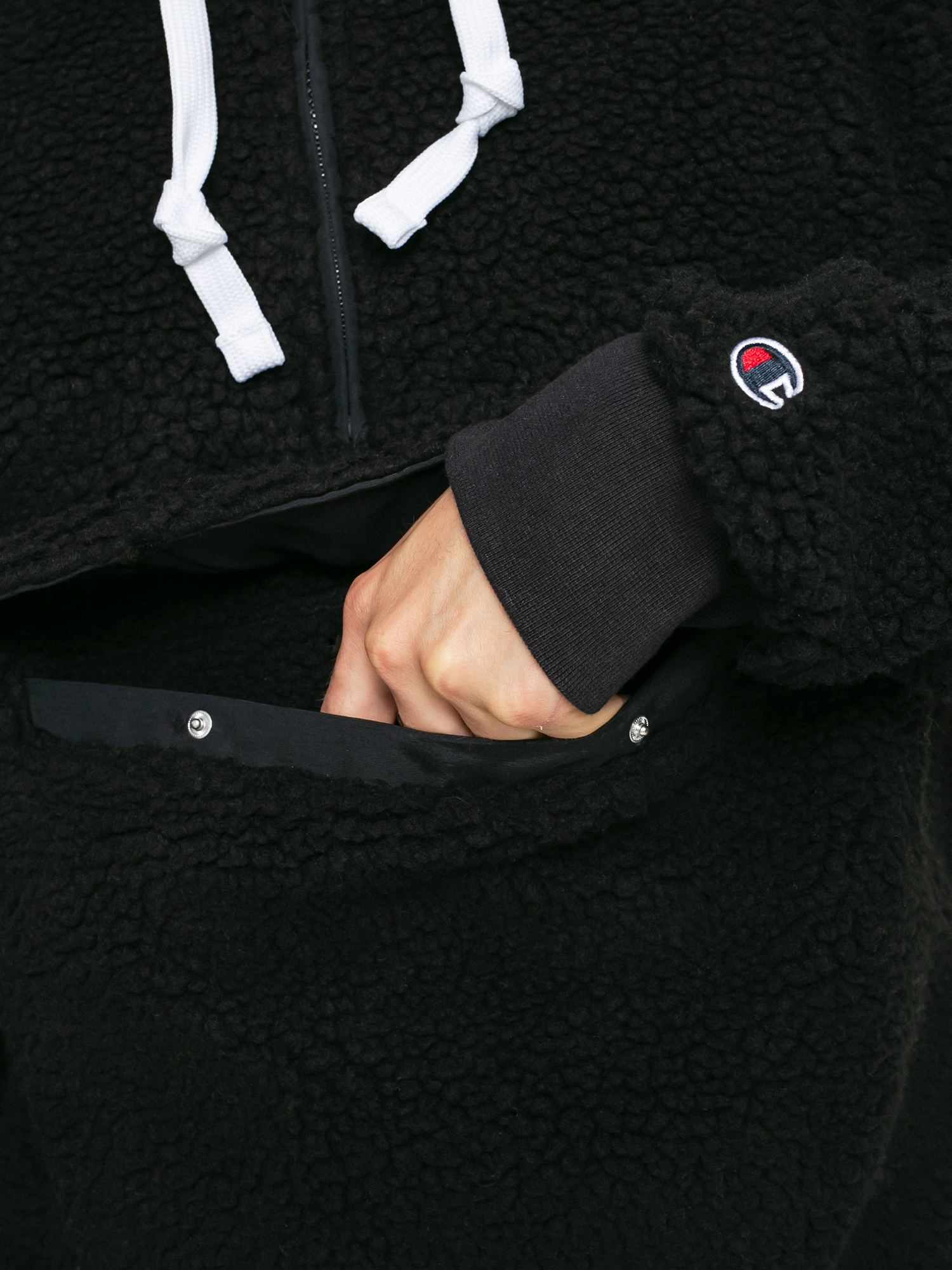 Champion sherpa half outlet zip hoodie