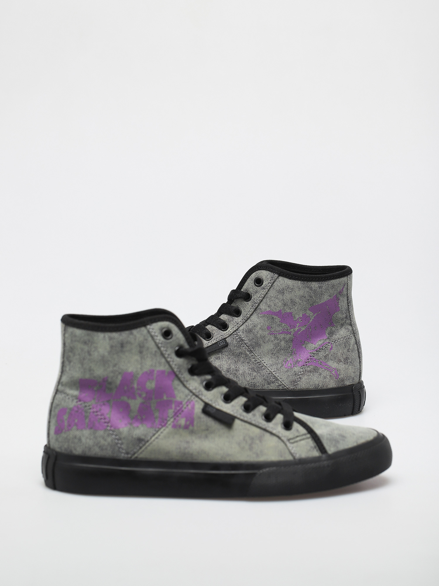 DC X Black Sabbath Manual Hi Shoes (black wash)