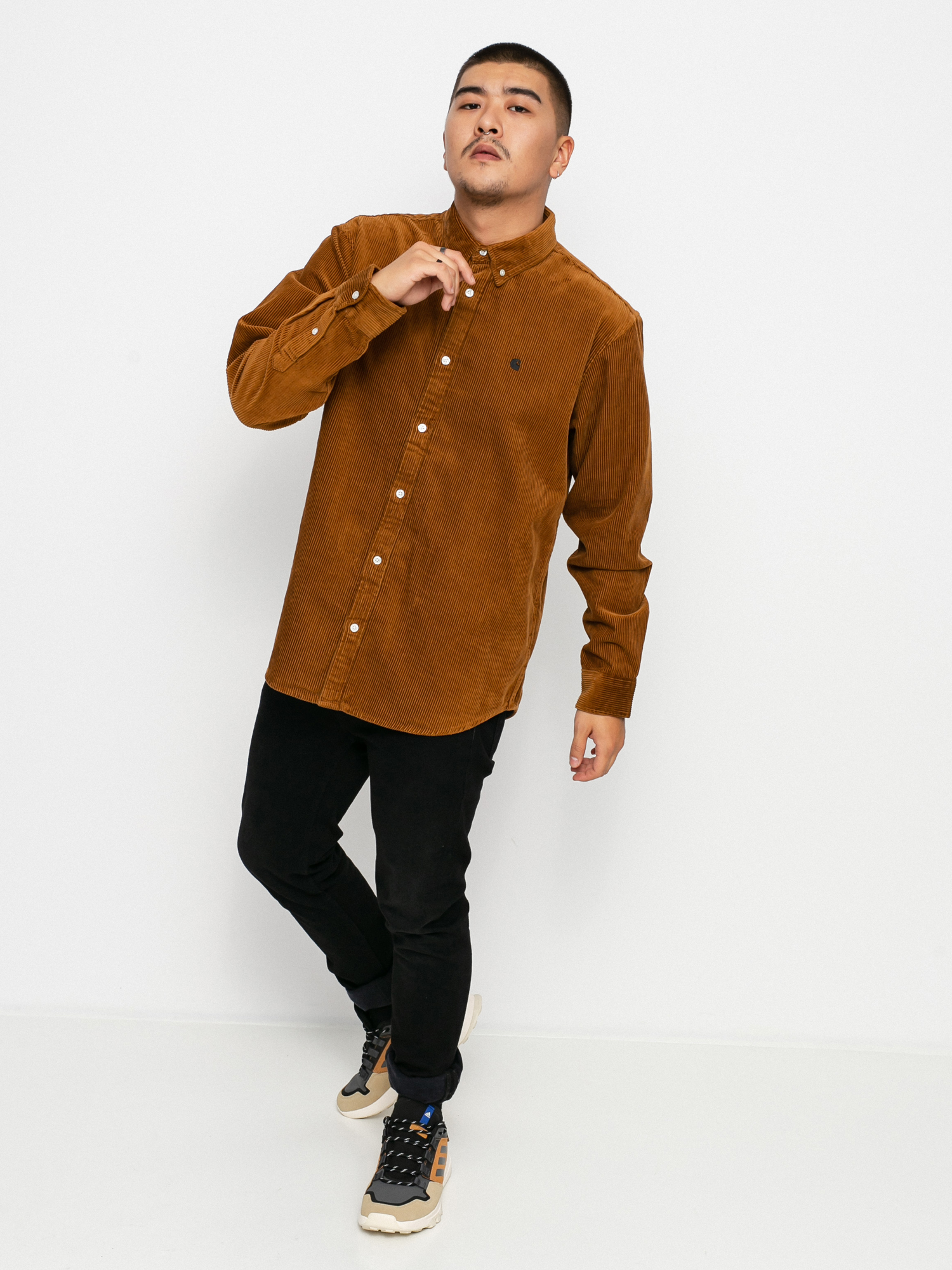 Carhartt WIP Madison Cord Shirt (tawny/black)