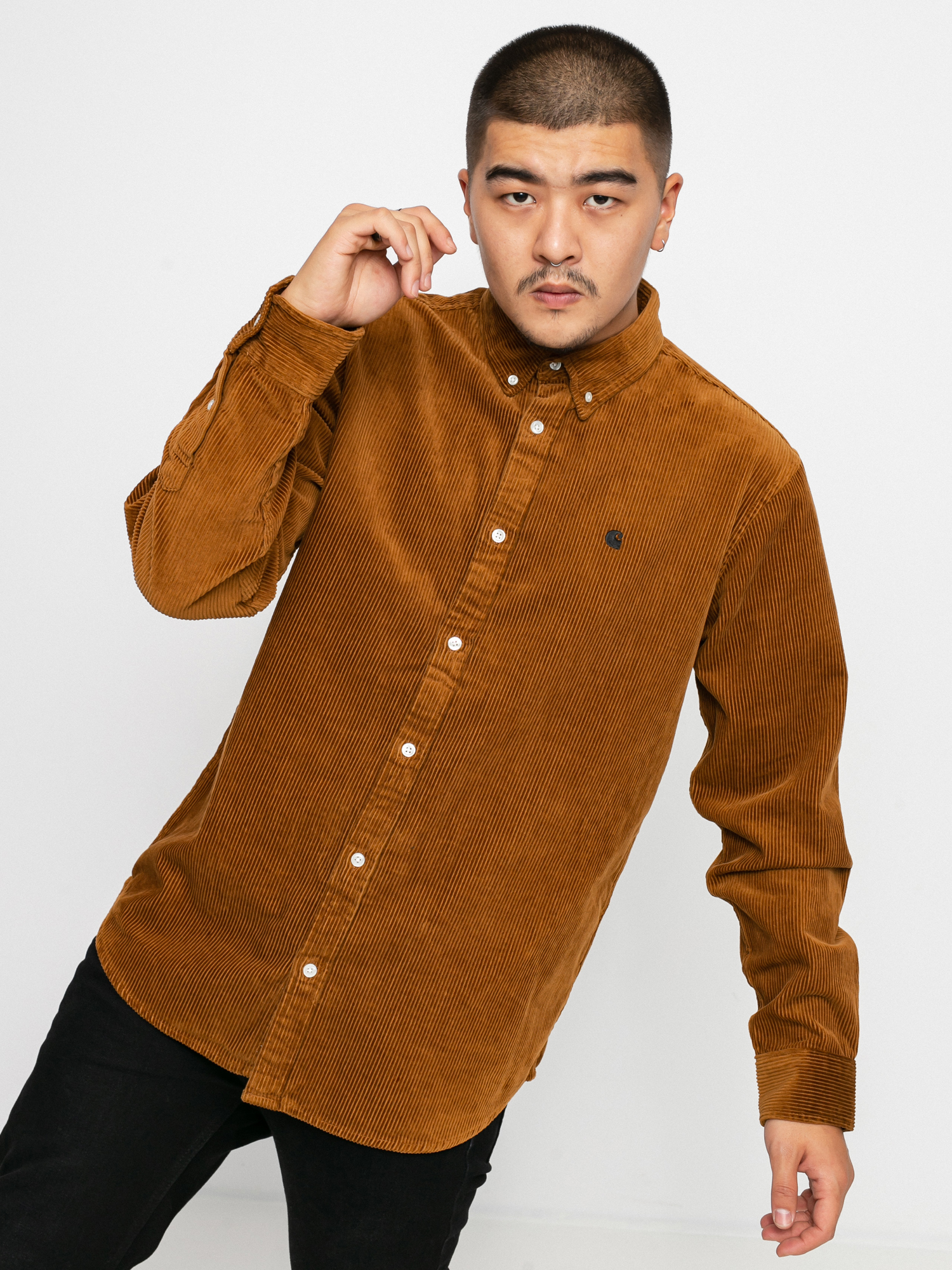 Carhartt WIP Madison Cord Shirt (tawny/black)