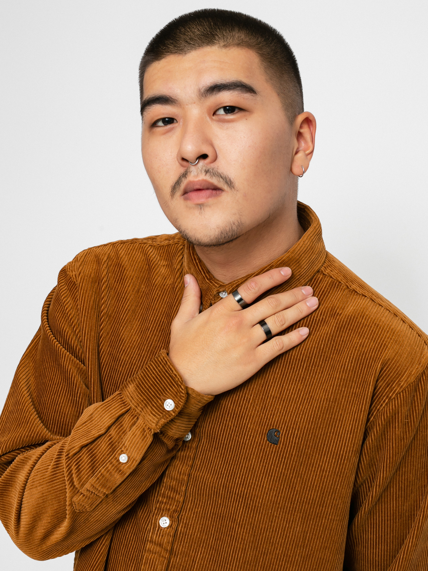 Carhartt WIP Madison Cord Shirt (tawny/black)